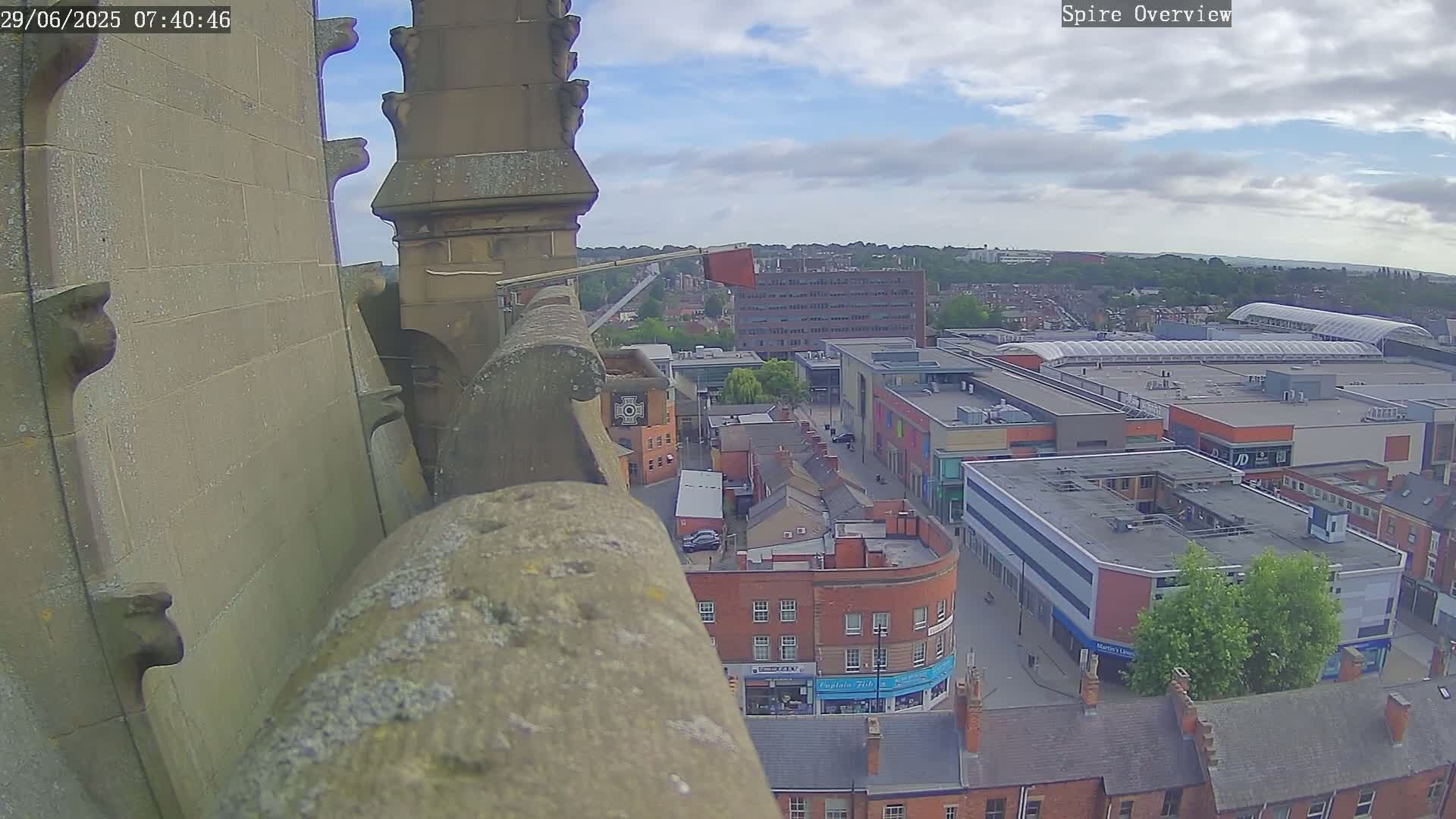 Wakefield City Skyline & Peregrine Life Project Live Cam - Wakefield, West Yorkshire, Yorkshire and the Humber, England, United Kingdom