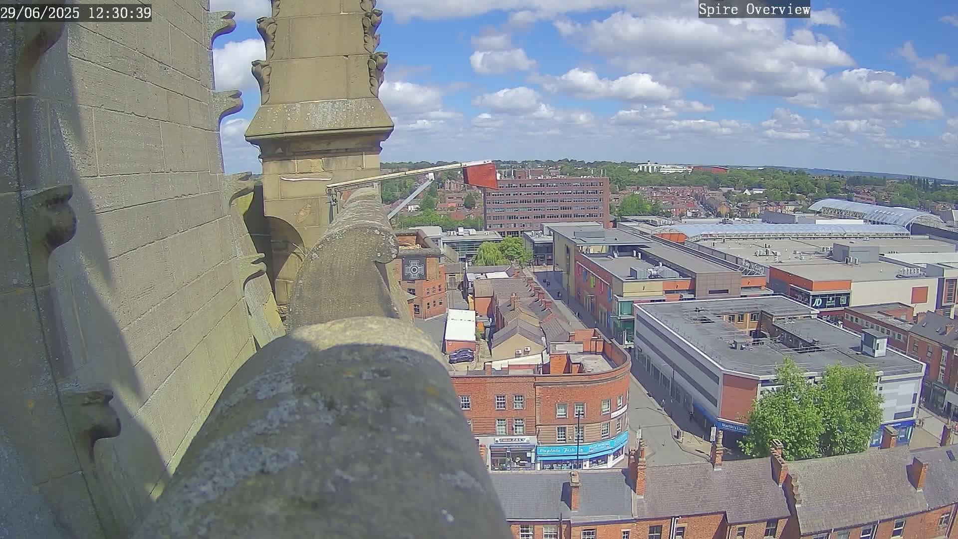 Wakefield City Skyline & Peregrine Life Project Live Cam - Wakefield, West Yorkshire, Yorkshire and the Humber, England, United Kingdom
