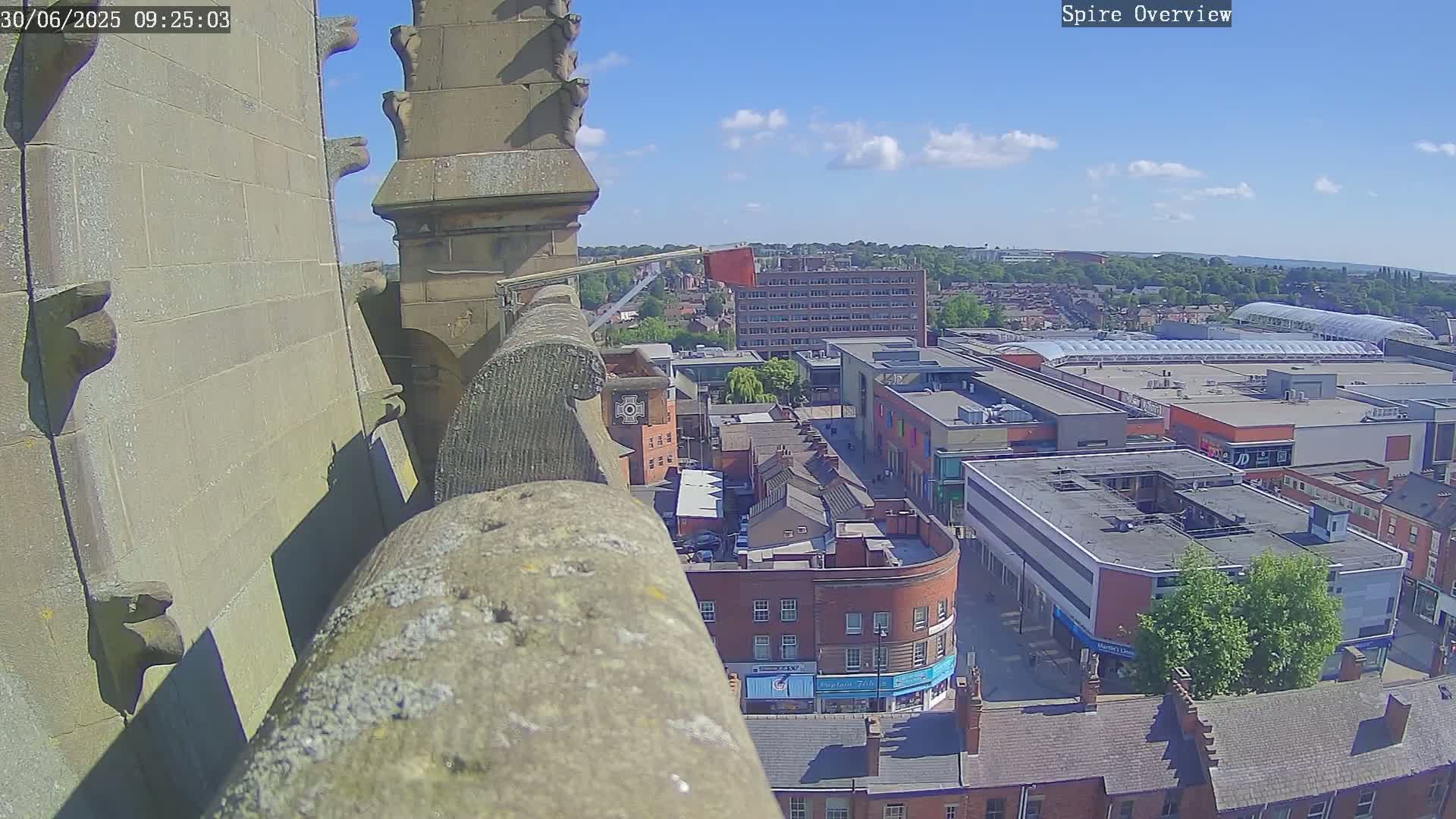 Wakefield City Skyline & Peregrine Life Project Live Cam - Wakefield, West Yorkshire, Yorkshire and the Humber, England, United Kingdom