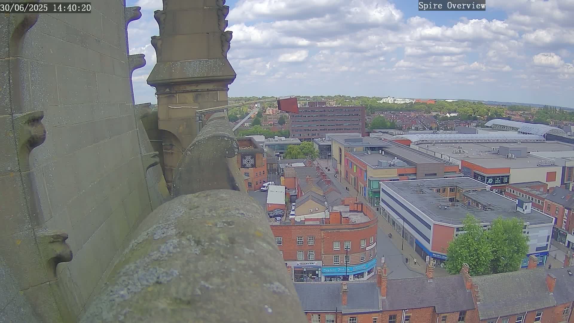 Wakefield City Skyline & Peregrine Life Project Live Cam - Wakefield, West Yorkshire, Yorkshire and the Humber, England, United Kingdom