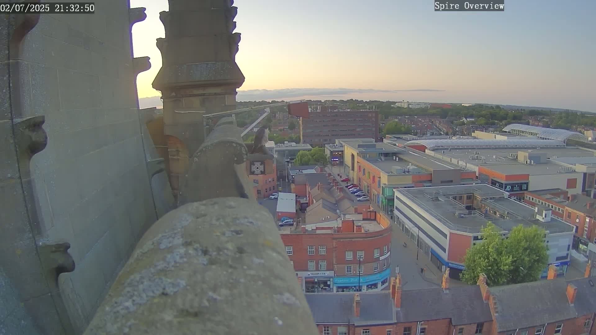 Wakefield City Skyline & Peregrine Life Project Live Cam - Wakefield, West Yorkshire, Yorkshire and the Humber, England, United Kingdom