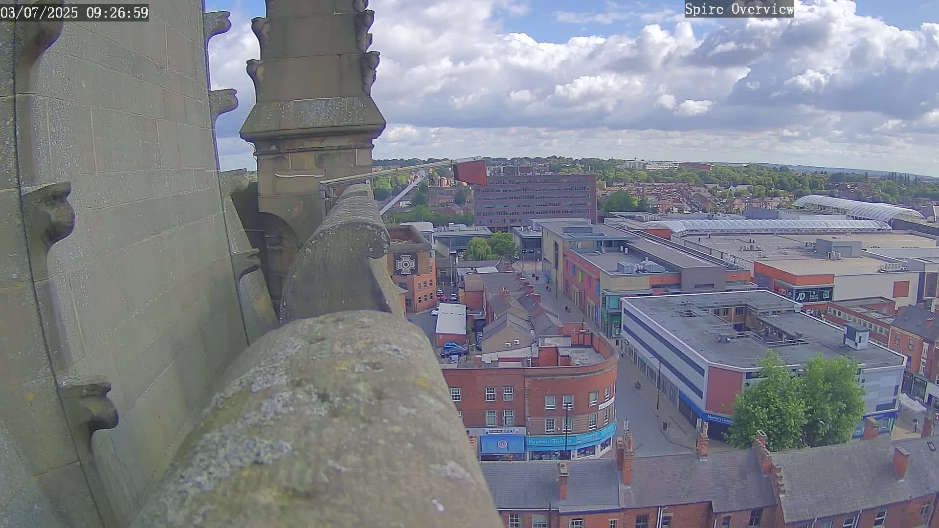 Wakefield City Skyline & Peregrine Life Project Live Cam - Wakefield, West Yorkshire, Yorkshire and the Humber, England, United Kingdom