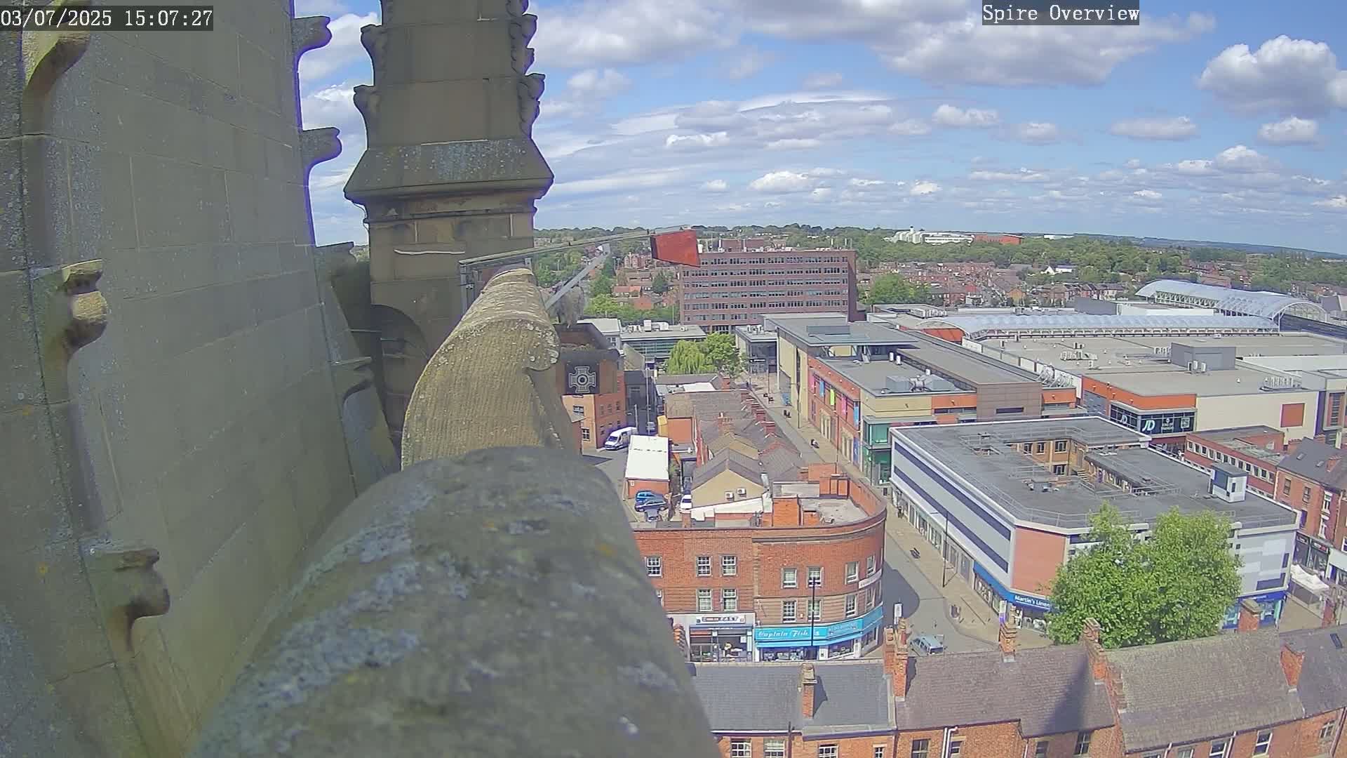 Wakefield City Skyline & Peregrine Life Project Live Cam - Wakefield, West Yorkshire, Yorkshire and the Humber, England, United Kingdom
