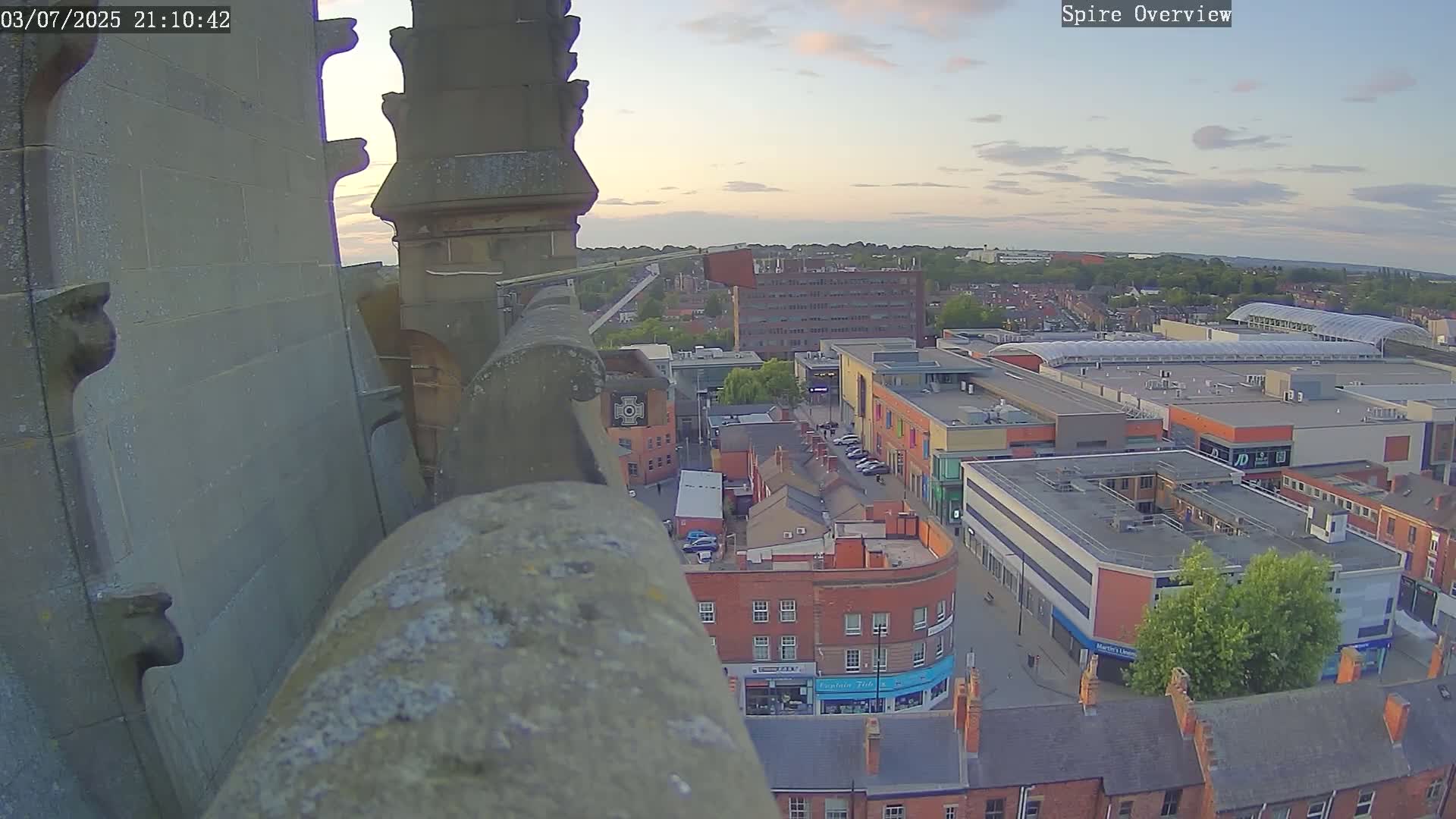 Wakefield City Skyline & Peregrine Life Project Live Cam - Wakefield, West Yorkshire, Yorkshire and the Humber, England, United Kingdom