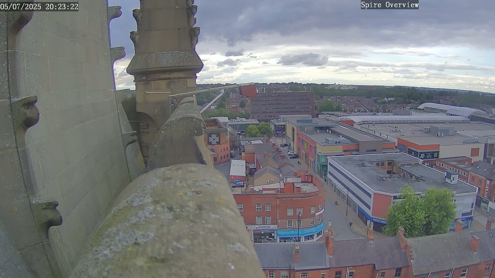 Wakefield City Skyline & Peregrine Life Project Live Cam - Wakefield, West Yorkshire, Yorkshire and the Humber, England, United Kingdom