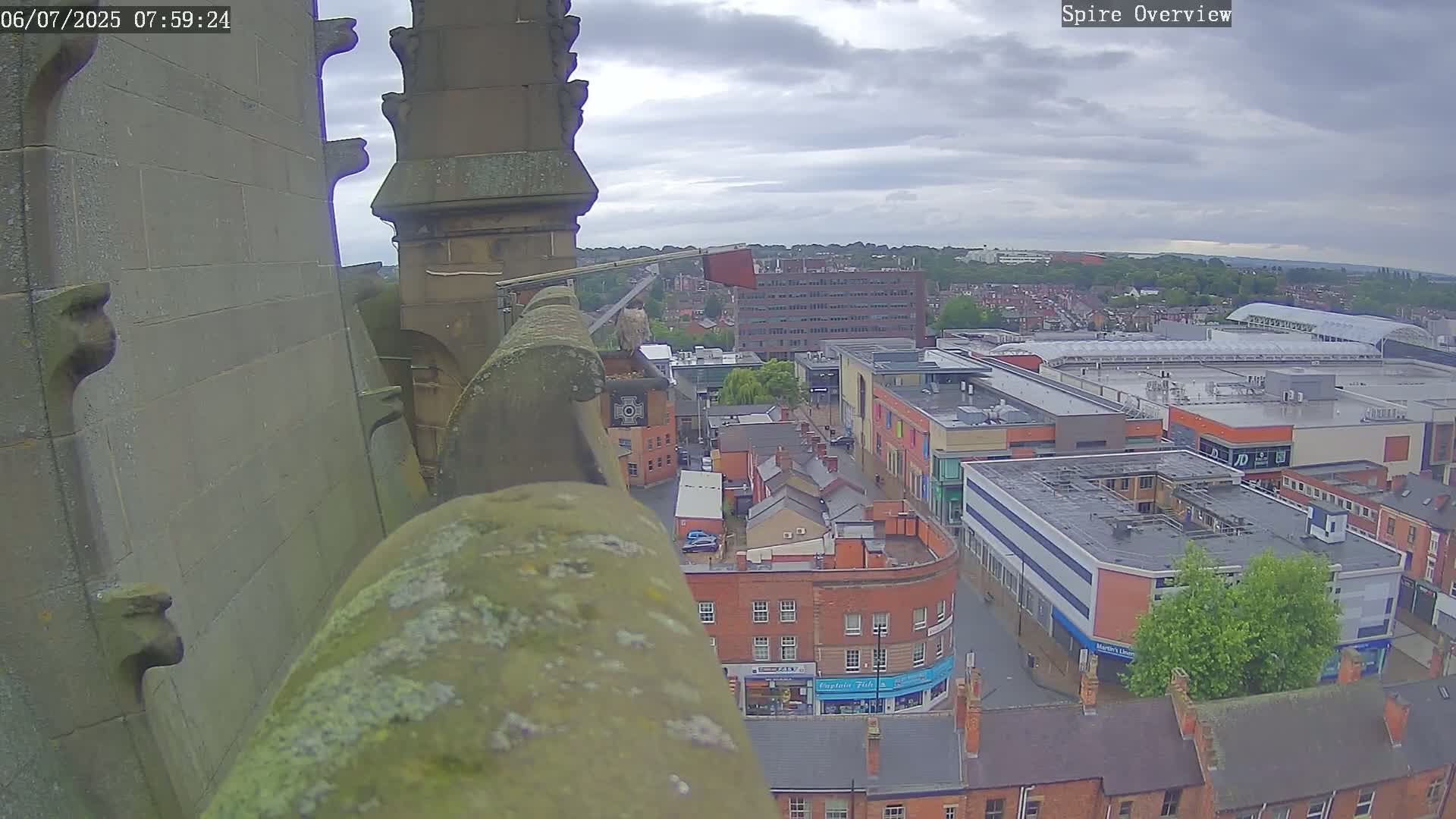 Wakefield City Skyline & Peregrine Life Project Live Cam - Wakefield, West Yorkshire, Yorkshire and the Humber, England, United Kingdom