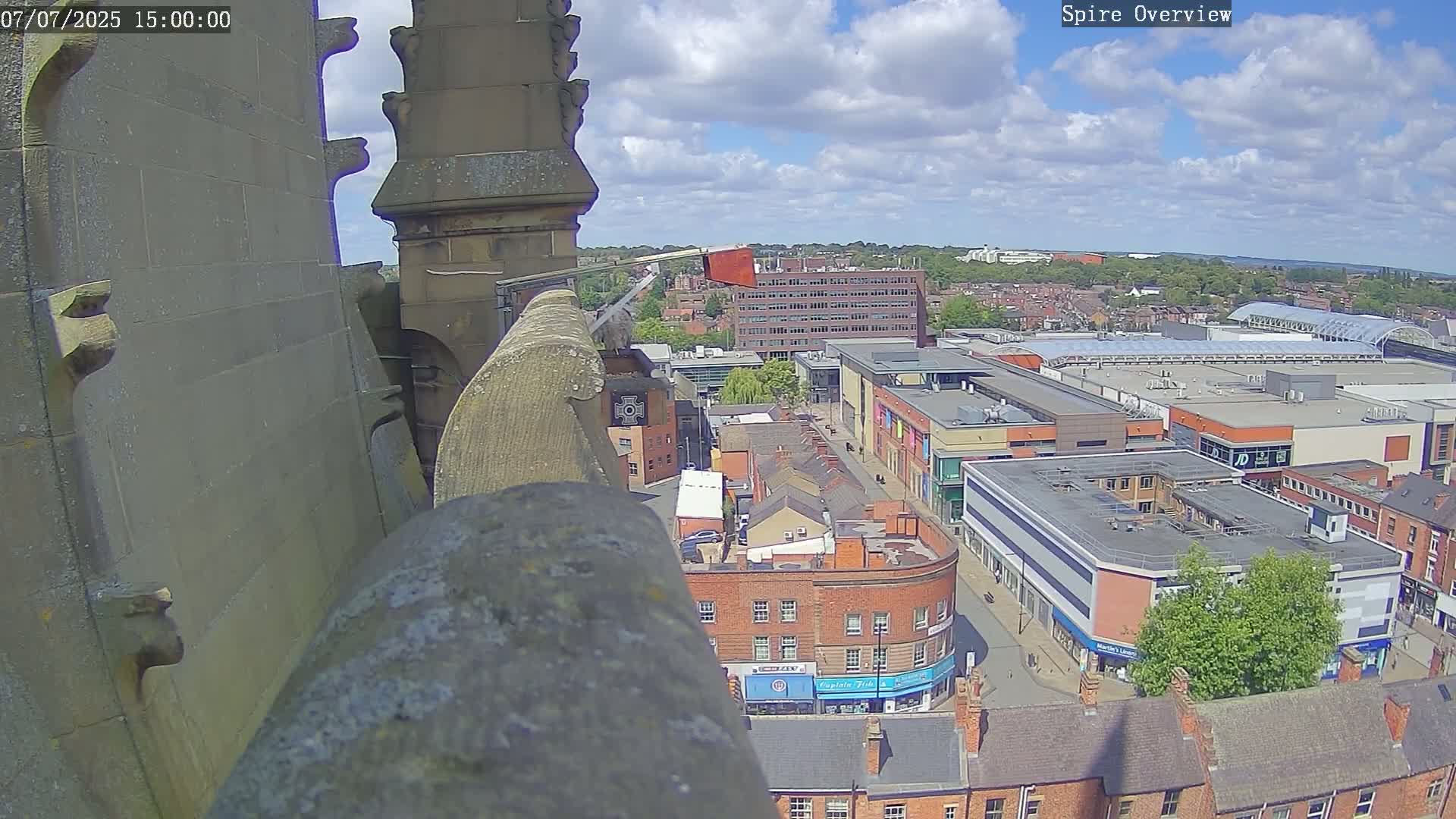 Wakefield City Skyline & Peregrine Life Project Live Cam - Wakefield, West Yorkshire, Yorkshire and the Humber, England, United Kingdom