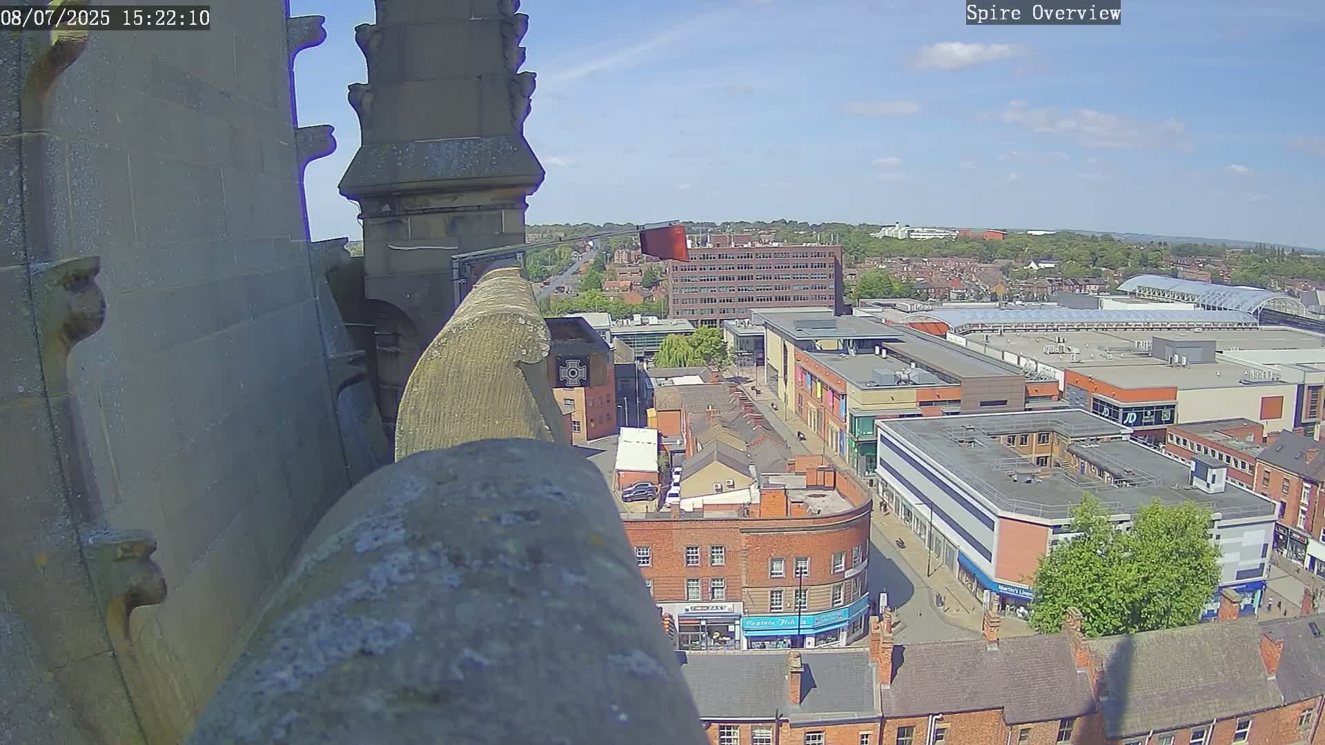 Wakefield City Skyline & Peregrine Life Project Live Cam - Wakefield, West Yorkshire, Yorkshire and the Humber, England, United Kingdom