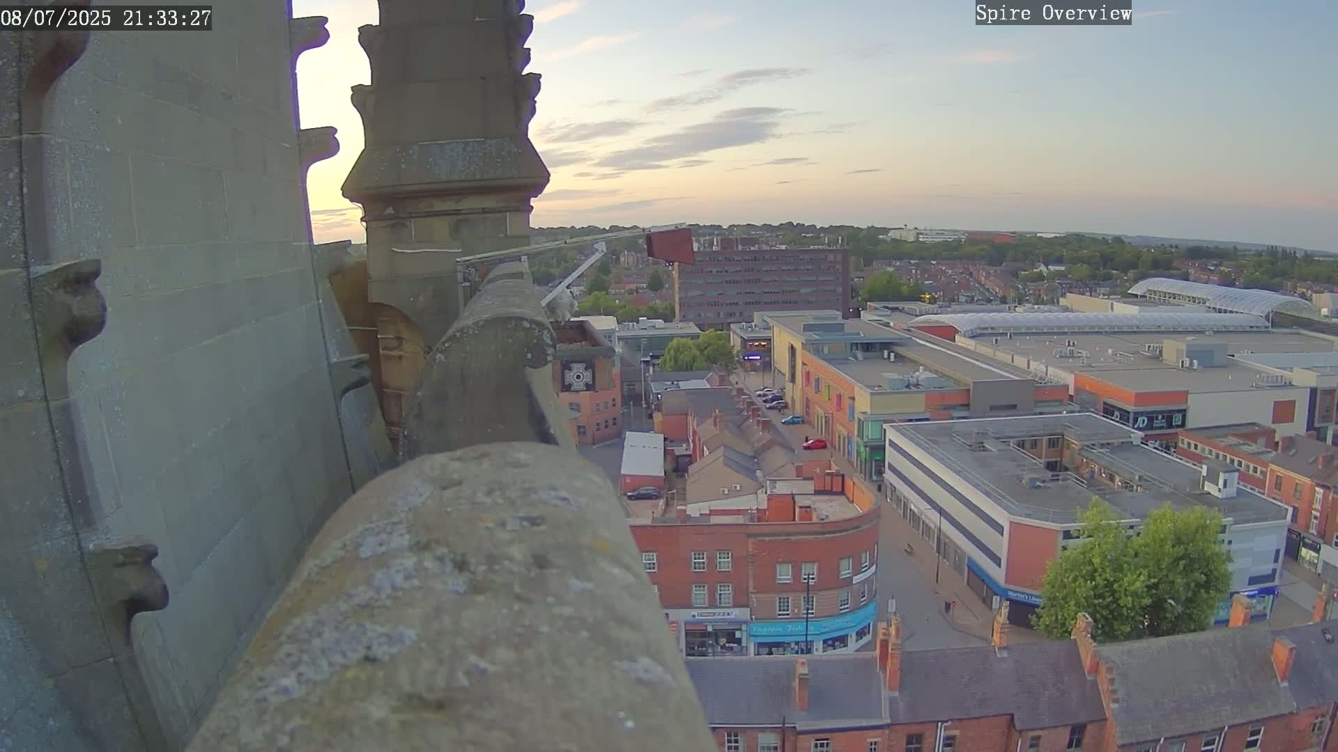 Wakefield City Skyline & Peregrine Life Project Live Cam - Wakefield, West Yorkshire, Yorkshire and the Humber, England, United Kingdom