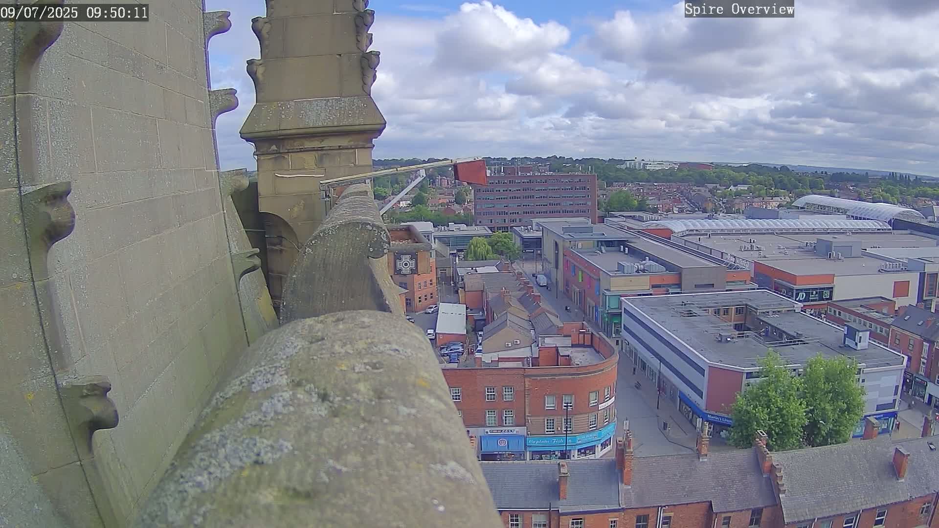 Wakefield City Skyline & Peregrine Life Project Live Cam - Wakefield, West Yorkshire, Yorkshire and the Humber, England, United Kingdom