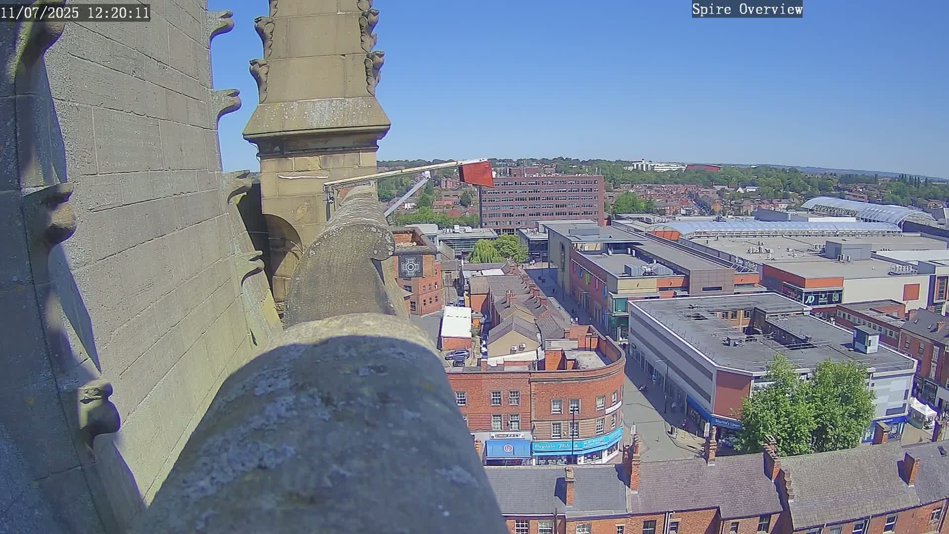 Wakefield City Skyline & Peregrine Life Project Live Cam - Wakefield, West Yorkshire, Yorkshire and the Humber, England, United Kingdom