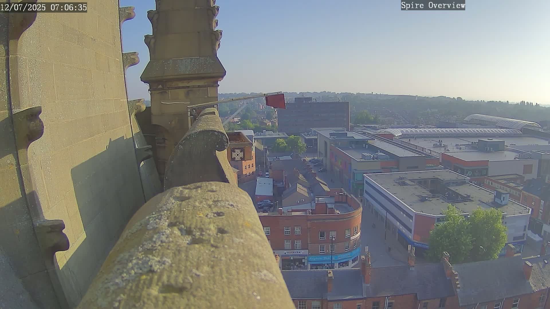 Wakefield City Skyline & Peregrine Life Project Live Cam - Wakefield, West Yorkshire, Yorkshire and the Humber, England, United Kingdom