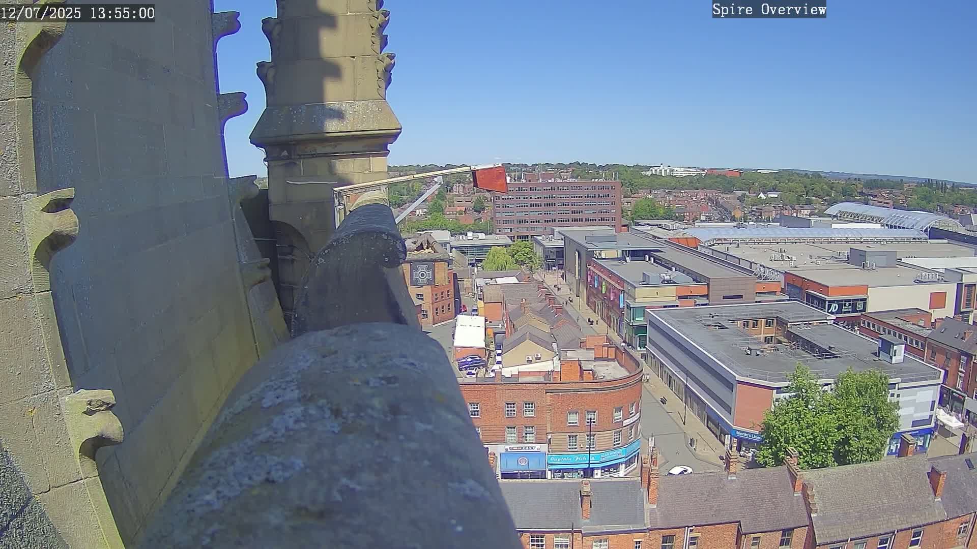 Wakefield City Skyline & Peregrine Life Project Live Cam - Wakefield, West Yorkshire, Yorkshire and the Humber, England, United Kingdom