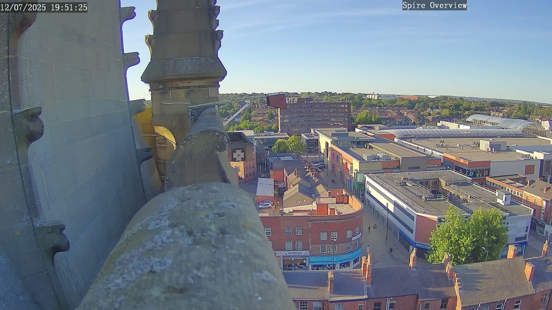 Wakefield City Skyline & Peregrine Life Project Live Cam - Wakefield, West Yorkshire, Yorkshire and the Humber, England, United Kingdom