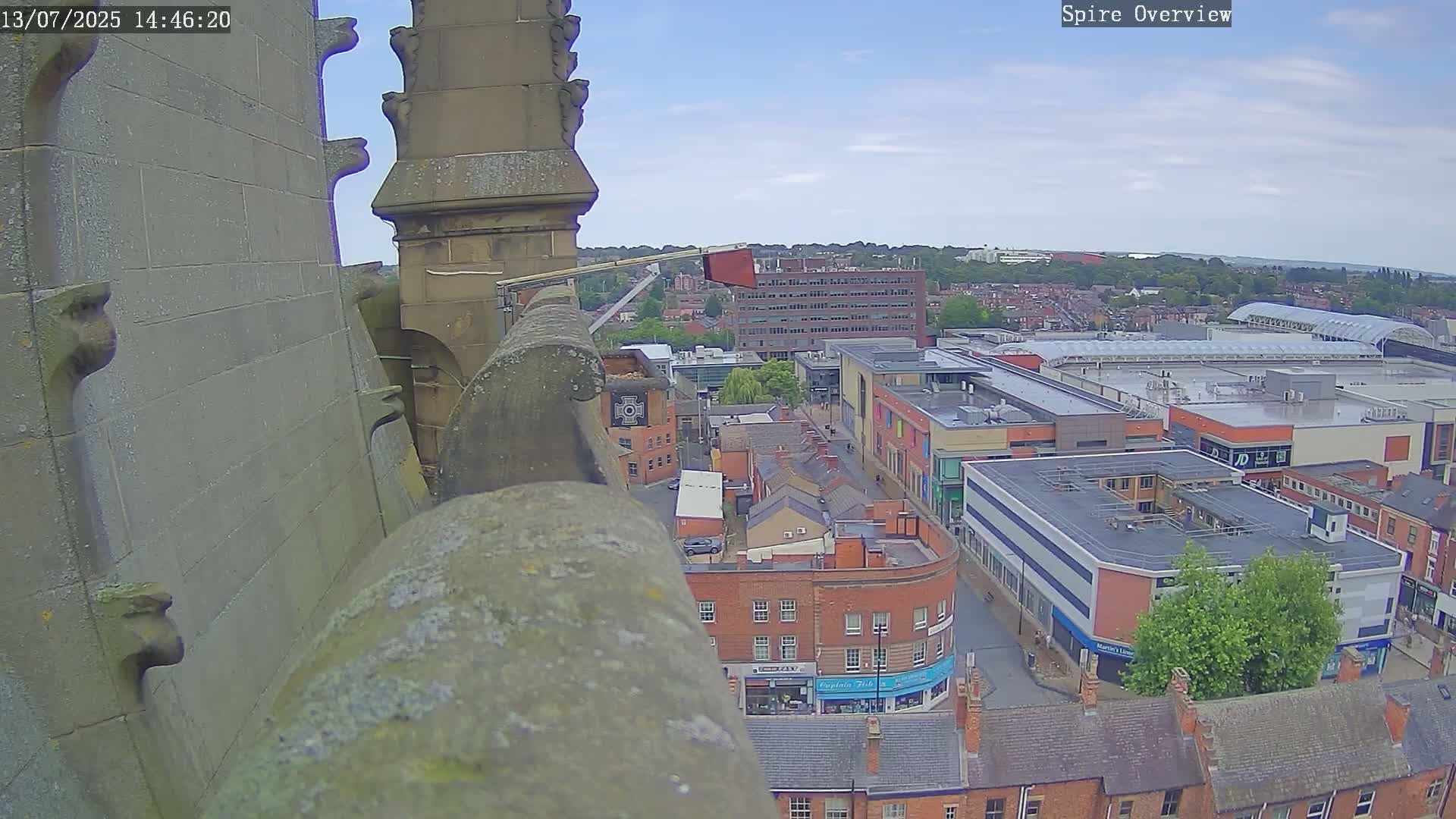 Wakefield City Skyline & Peregrine Life Project Live Cam - Wakefield, West Yorkshire, Yorkshire and the Humber, England, United Kingdom