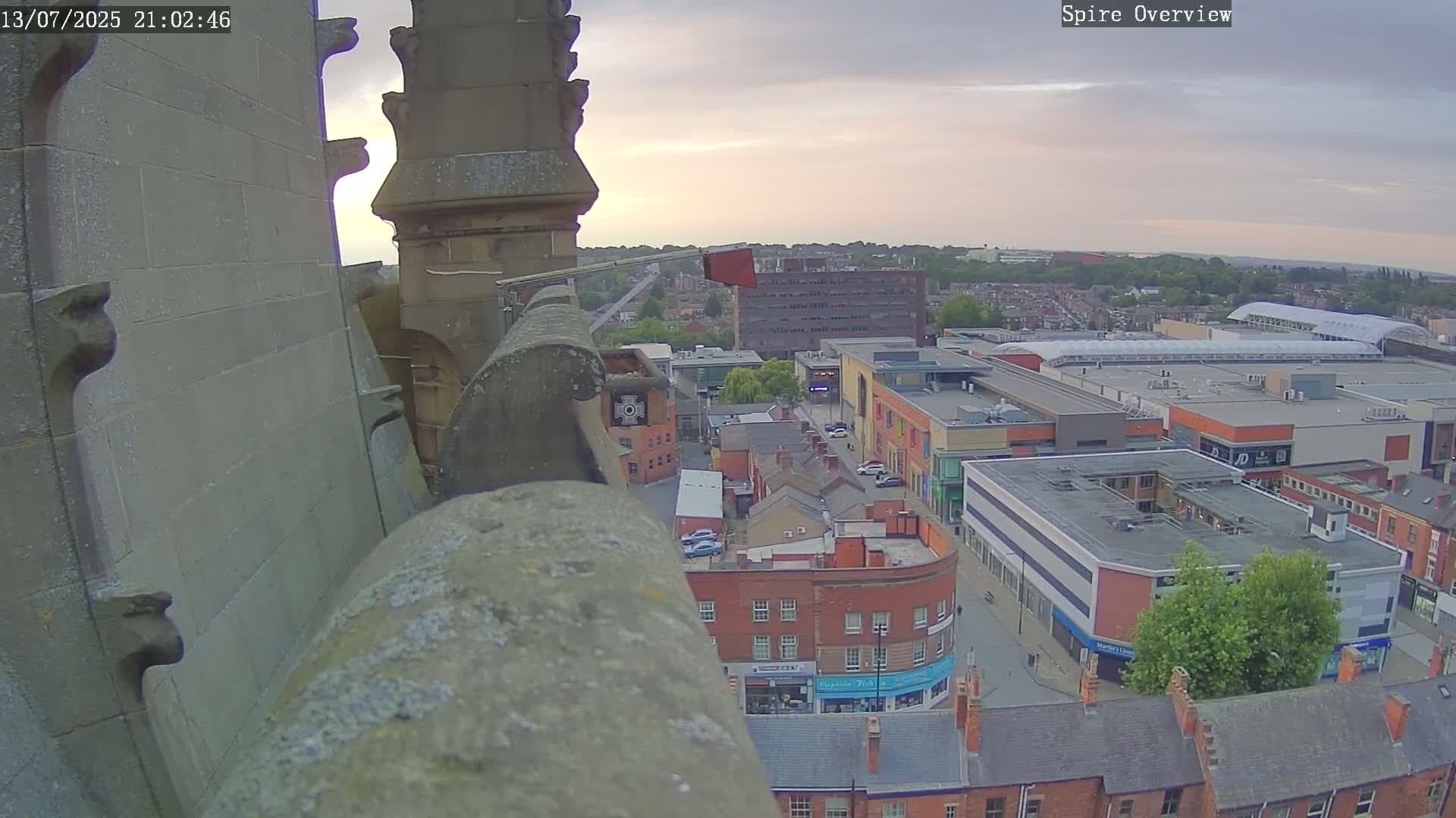 Wakefield City Skyline & Peregrine Life Project Live Cam - Wakefield, West Yorkshire, Yorkshire and the Humber, England, United Kingdom