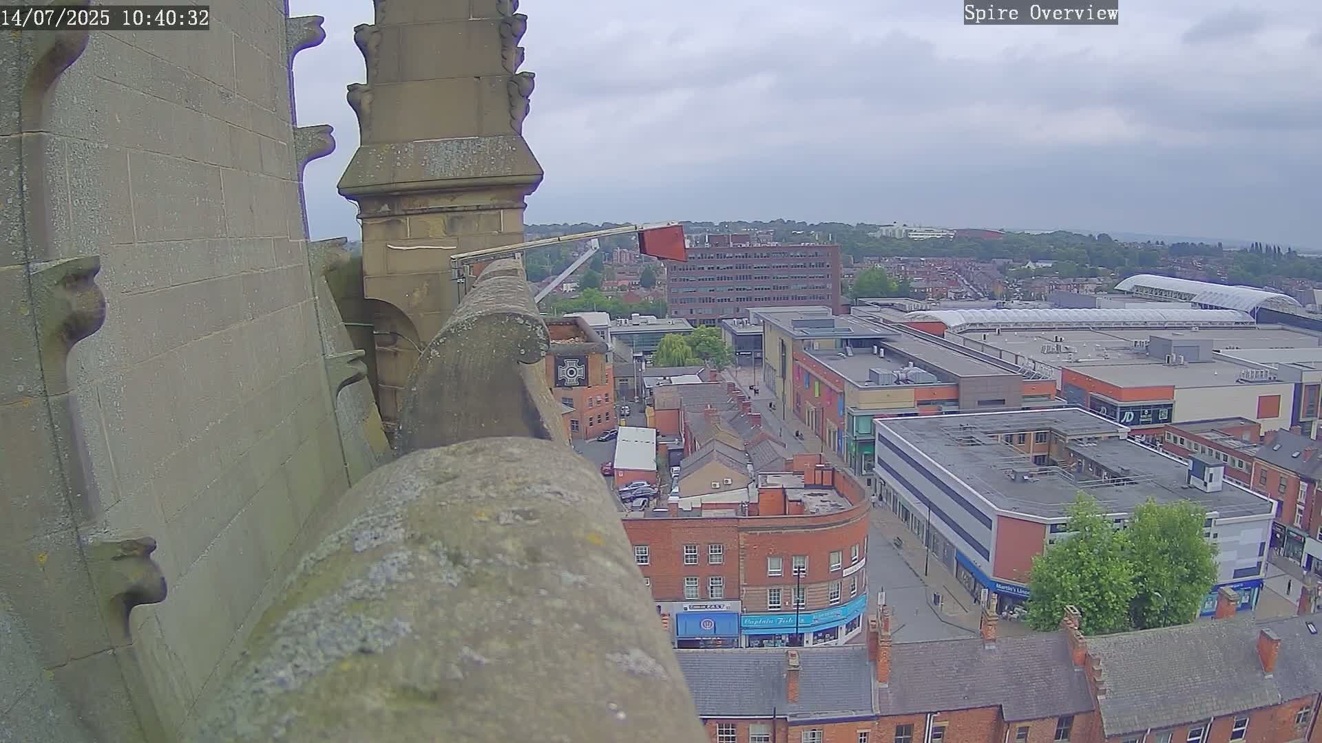 Wakefield City Skyline & Peregrine Life Project Live Cam - Wakefield, West Yorkshire, Yorkshire and the Humber, England, United Kingdom