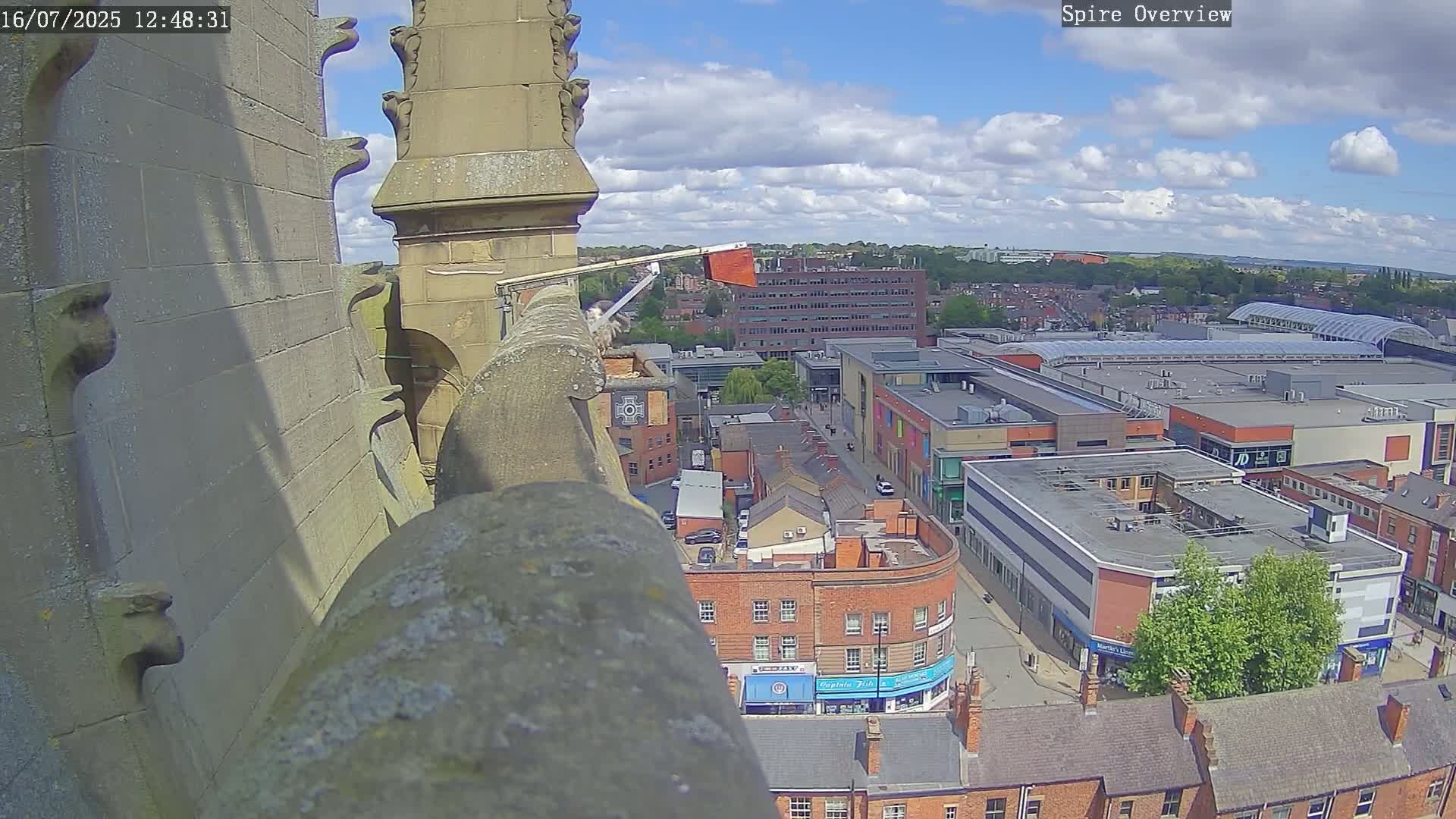 Wakefield City Skyline & Peregrine Life Project Live Cam - Wakefield, West Yorkshire, Yorkshire and the Humber, England, United Kingdom