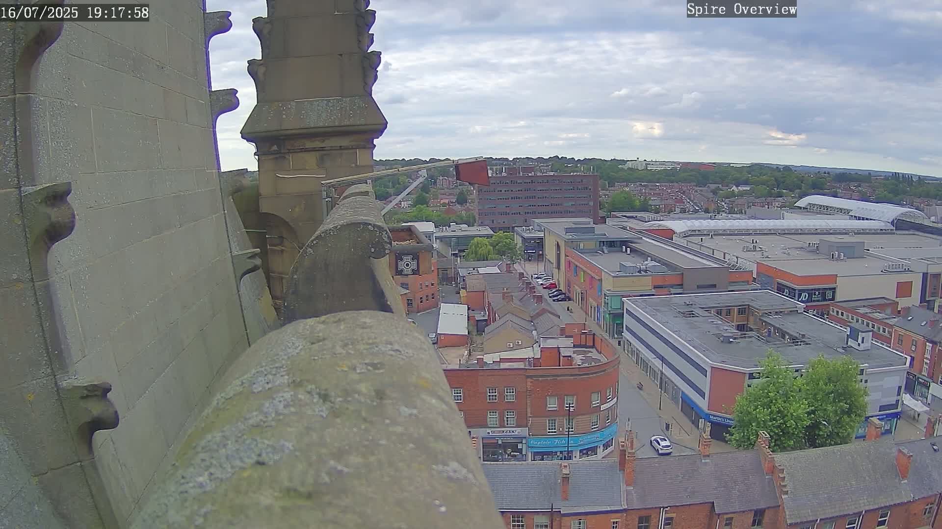 Wakefield City Skyline & Peregrine Life Project Live Cam - Wakefield, West Yorkshire, Yorkshire and the Humber, England, United Kingdom