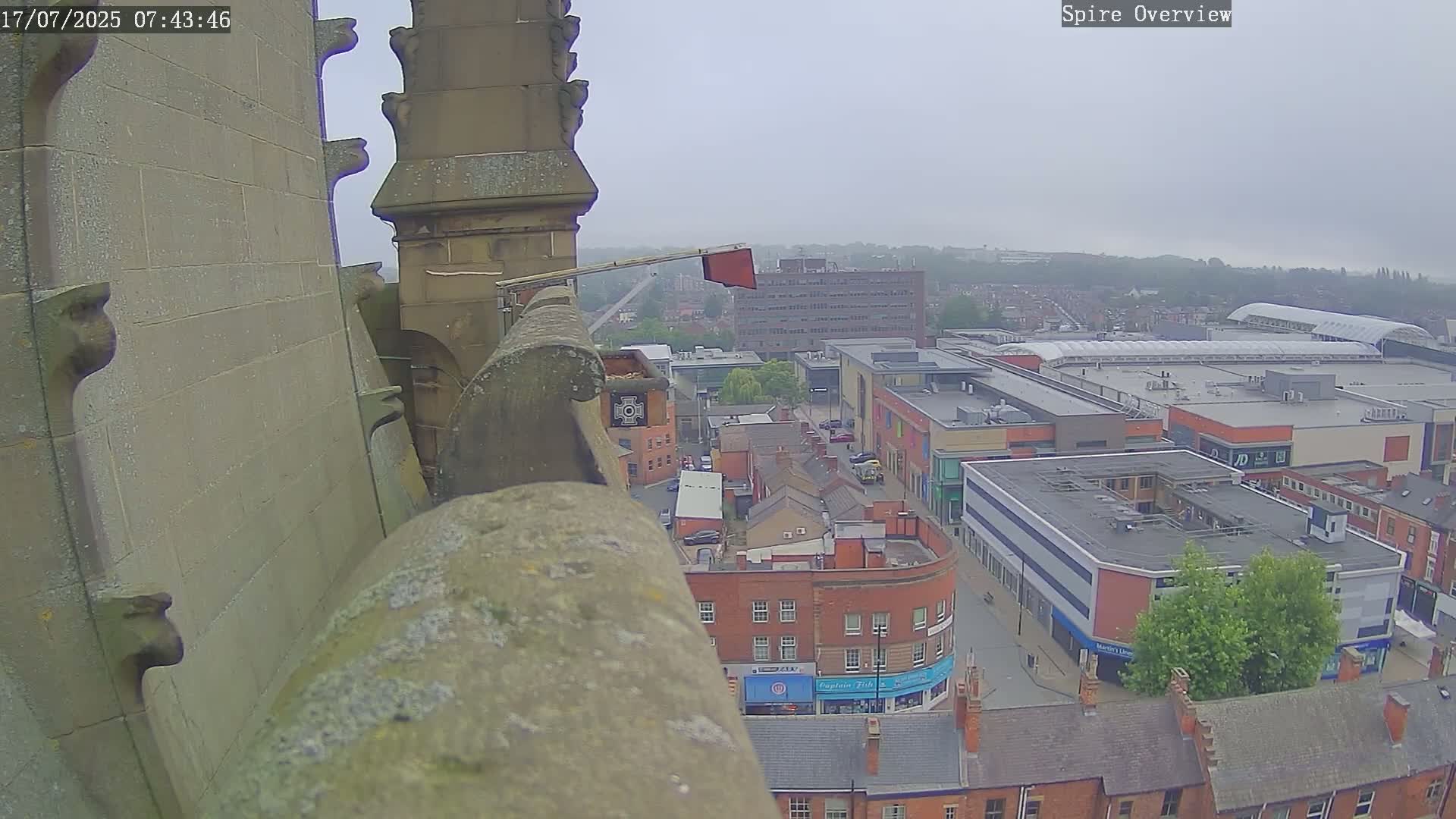 Wakefield City Skyline & Peregrine Life Project Live Cam - Wakefield, West Yorkshire, Yorkshire and the Humber, England, United Kingdom