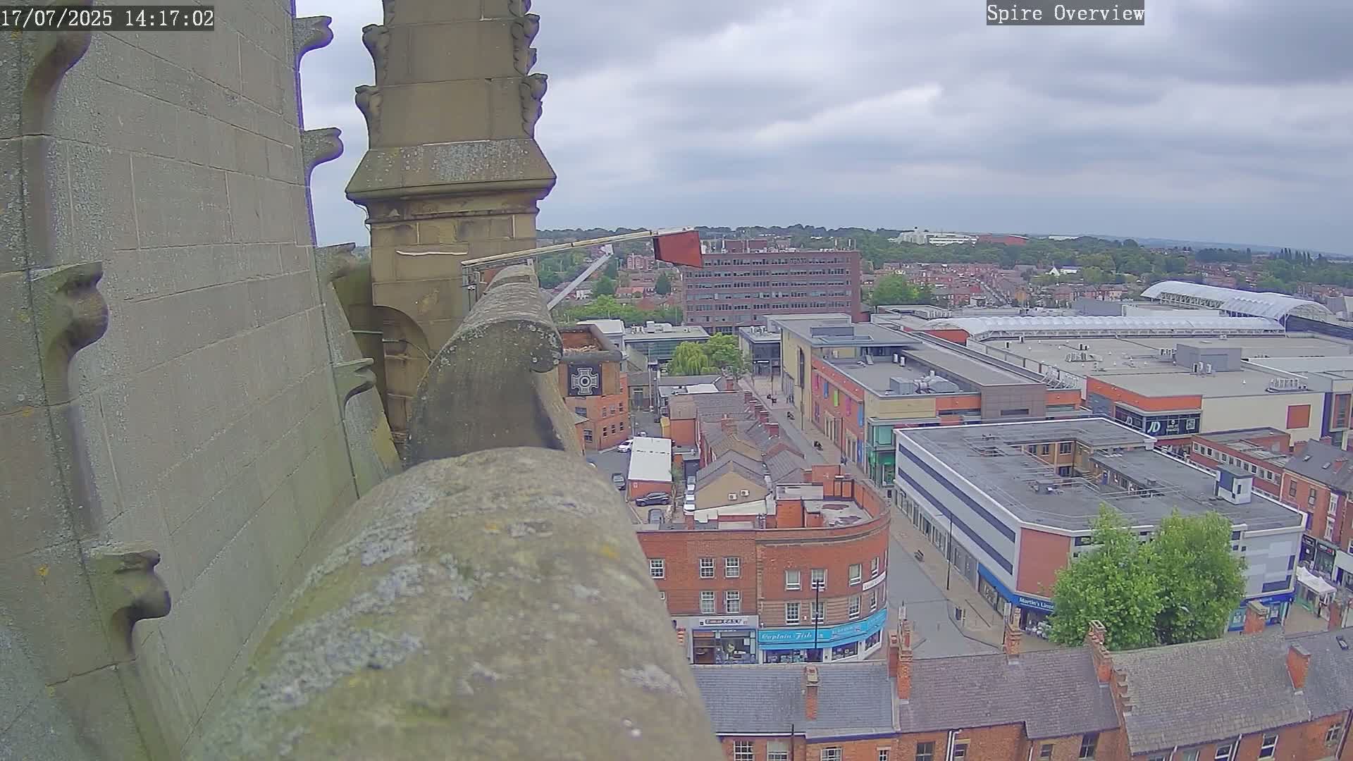 Wakefield City Skyline & Peregrine Life Project Live Cam - Wakefield, West Yorkshire, Yorkshire and the Humber, England, United Kingdom