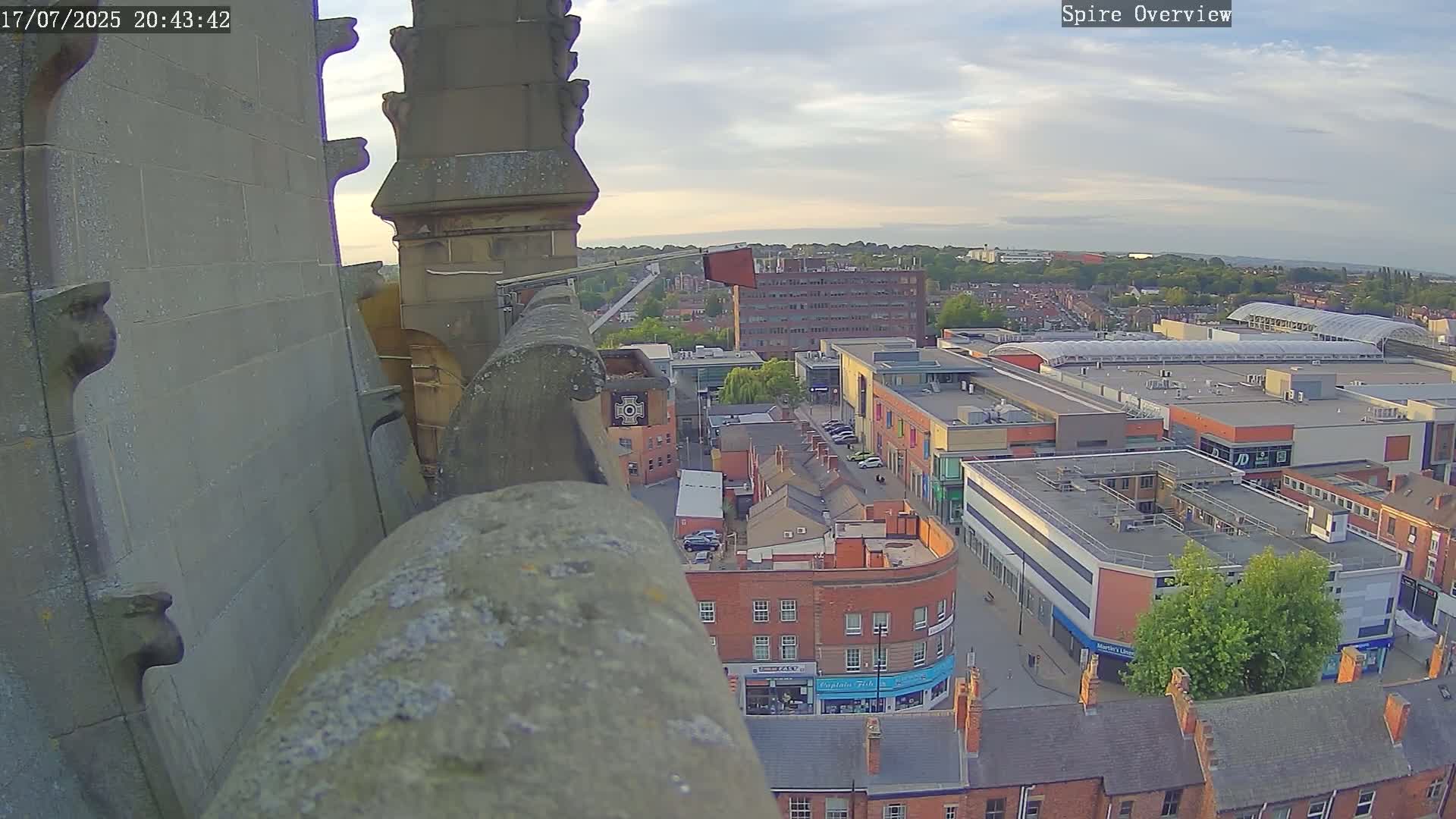 Wakefield City Skyline & Peregrine Life Project Live Cam - Wakefield, West Yorkshire, Yorkshire and the Humber, England, United Kingdom