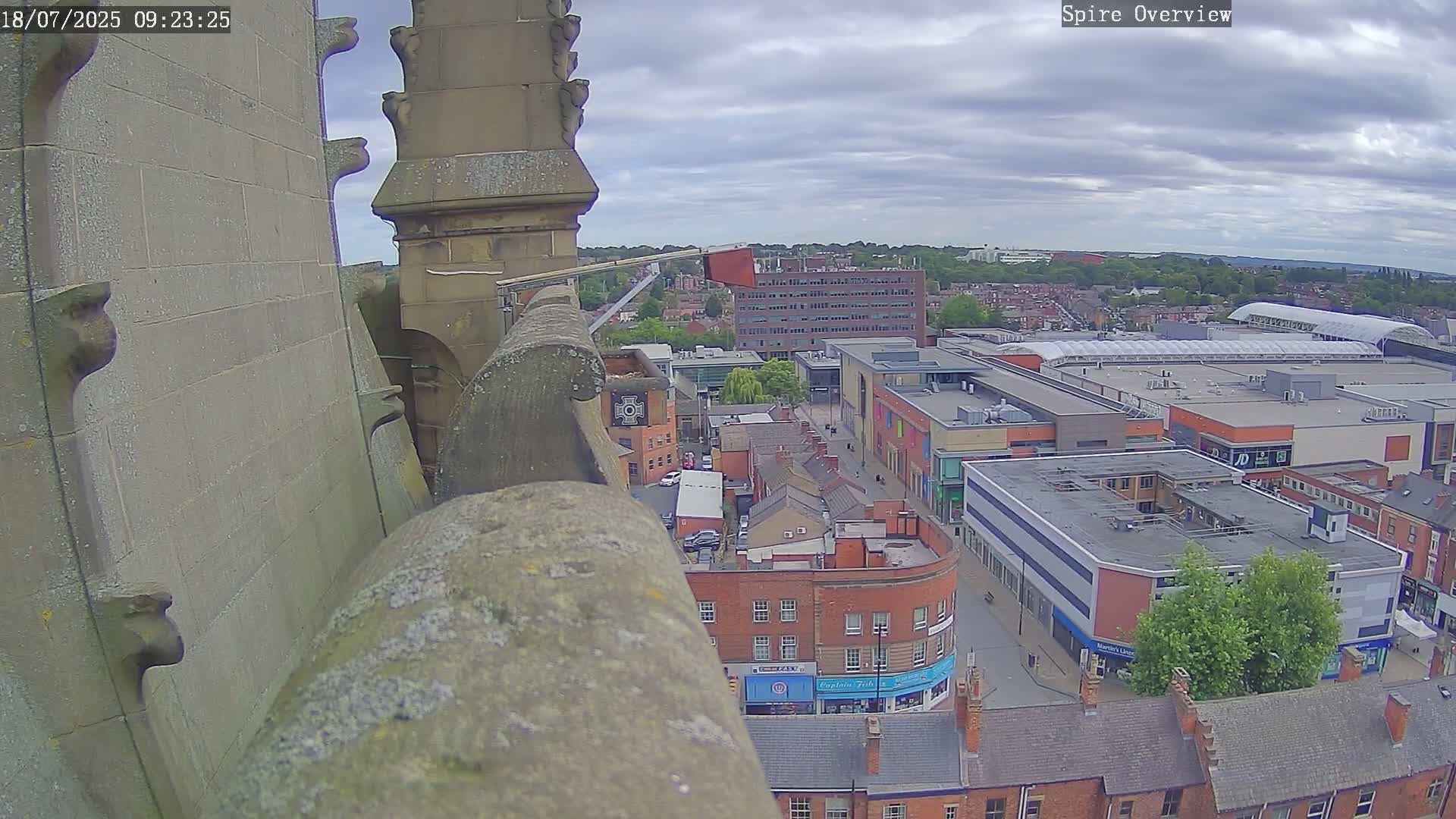 Wakefield City Skyline & Peregrine Life Project Live Cam - Wakefield, West Yorkshire, Yorkshire and the Humber, England, United Kingdom