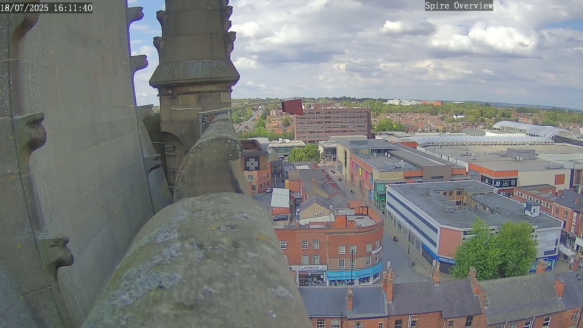 Wakefield City Skyline & Peregrine Life Project Live Cam - Wakefield, West Yorkshire, Yorkshire and the Humber, England, United Kingdom