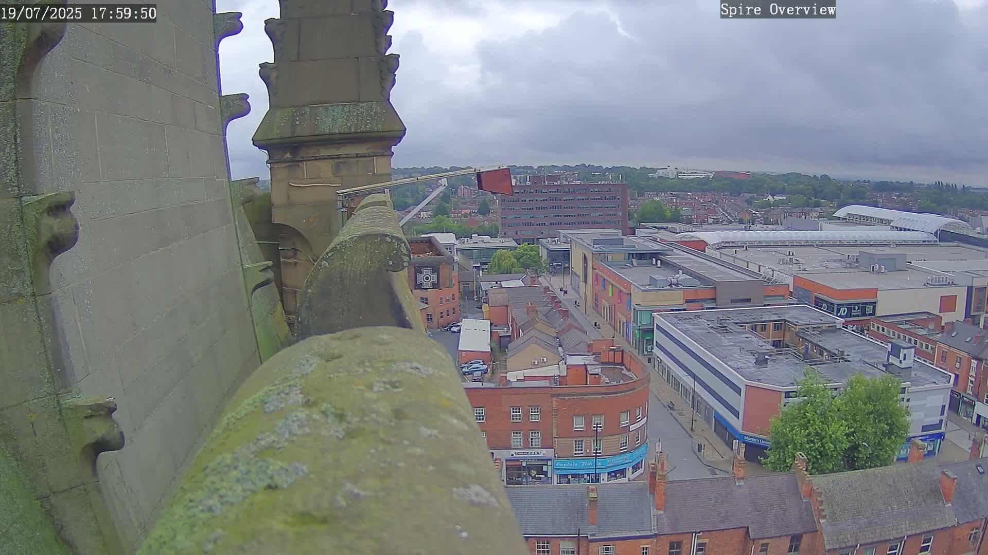 Wakefield City Skyline & Peregrine Life Project Live Cam - Wakefield, West Yorkshire, Yorkshire and the Humber, England, United Kingdom