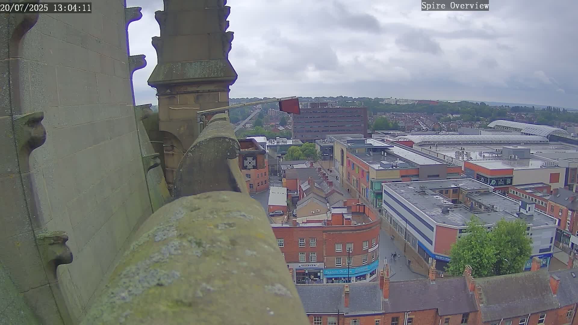 Wakefield City Skyline & Peregrine Life Project Live Cam - Wakefield, West Yorkshire, Yorkshire and the Humber, England, United Kingdom