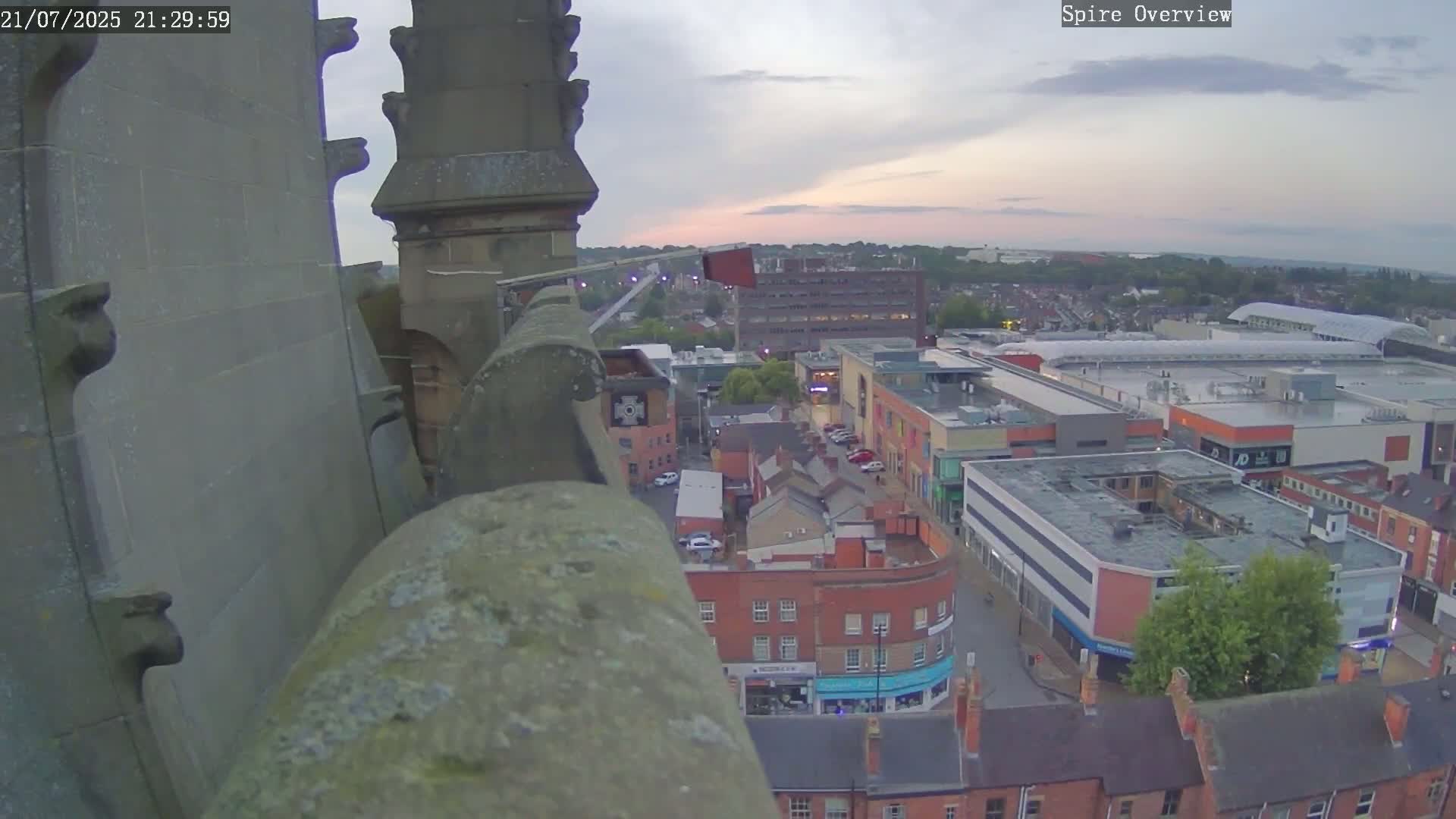 Wakefield City Skyline & Peregrine Life Project Live Cam - Wakefield, West Yorkshire, Yorkshire and the Humber, England, United Kingdom