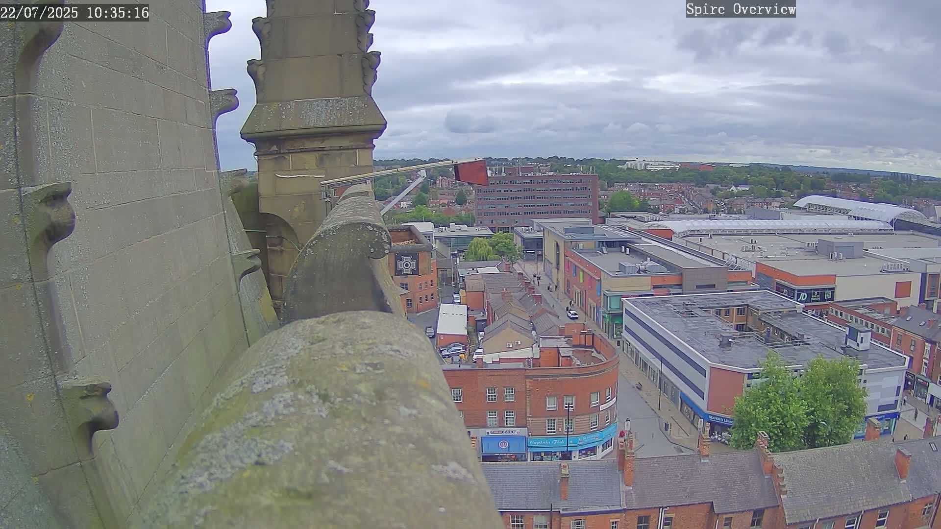 Wakefield City Skyline & Peregrine Life Project Live Cam - Wakefield, West Yorkshire, Yorkshire and the Humber, England, United Kingdom