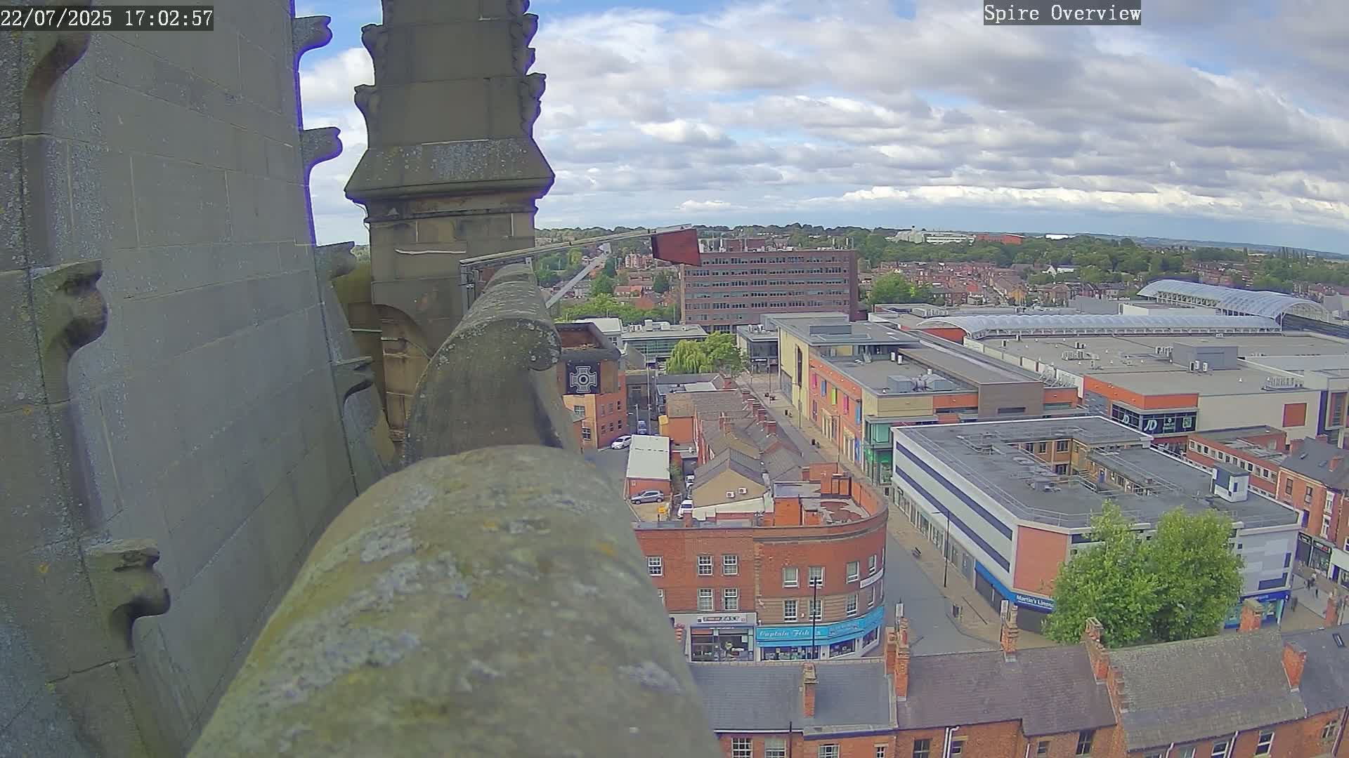 Wakefield City Skyline & Peregrine Life Project Live Cam - Wakefield, West Yorkshire, Yorkshire and the Humber, England, United Kingdom