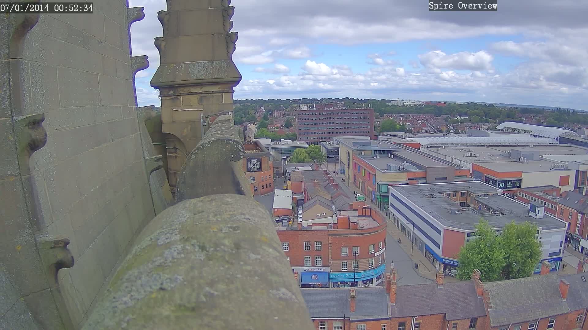 Wakefield City Skyline & Peregrine Life Project Live Cam - Wakefield, West Yorkshire, Yorkshire and the Humber, England, United Kingdom