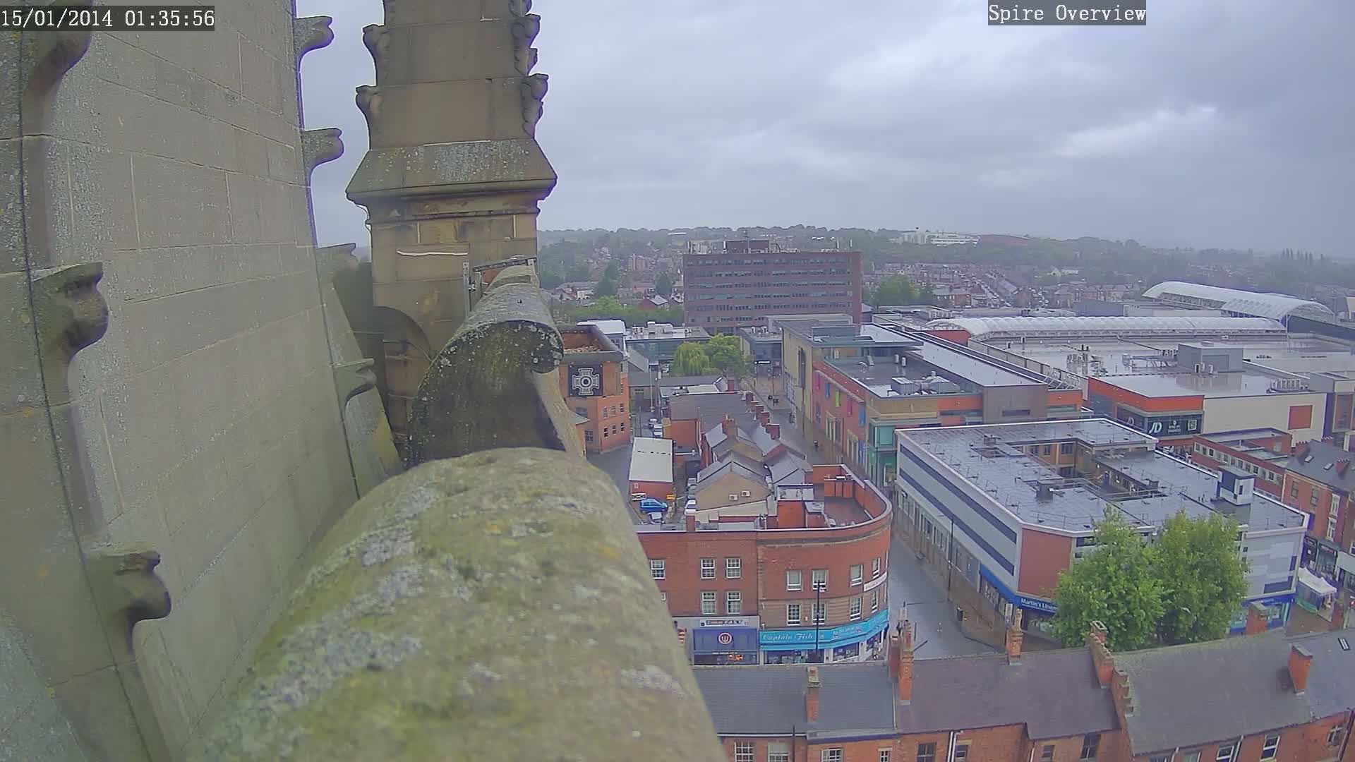 Wakefield City Skyline & Peregrine Life Project Live Cam - Wakefield, West Yorkshire, Yorkshire and the Humber, England, United Kingdom