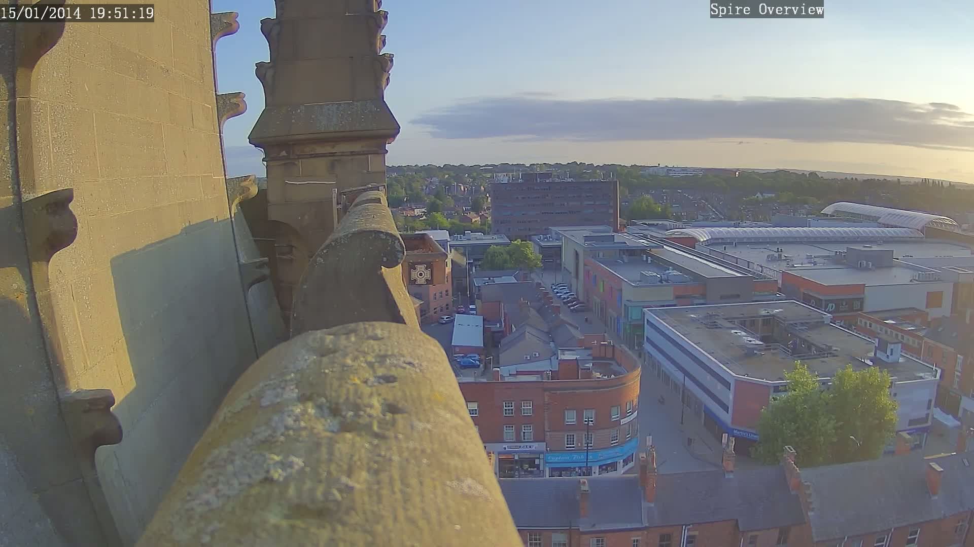 Wakefield City Skyline & Peregrine Life Project Live Cam - Wakefield, West Yorkshire, Yorkshire and the Humber, England, United Kingdom