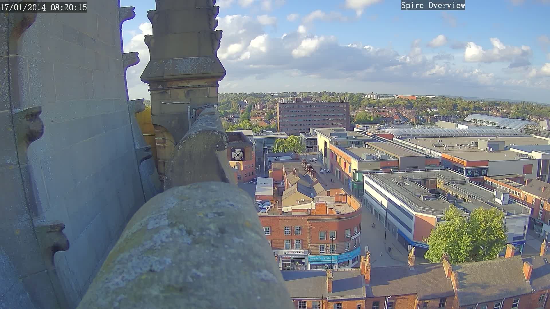 Wakefield City Skyline & Peregrine Life Project Live Cam - Wakefield, West Yorkshire, Yorkshire and the Humber, England, United Kingdom