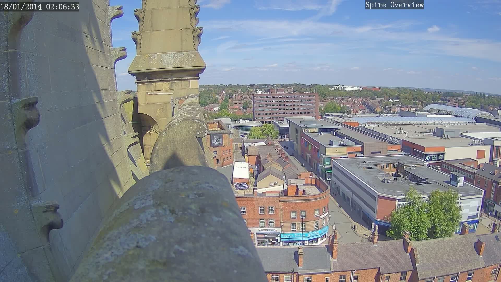 Wakefield City Skyline & Peregrine Life Project Live Cam - Wakefield, West Yorkshire, Yorkshire and the Humber, England, United Kingdom