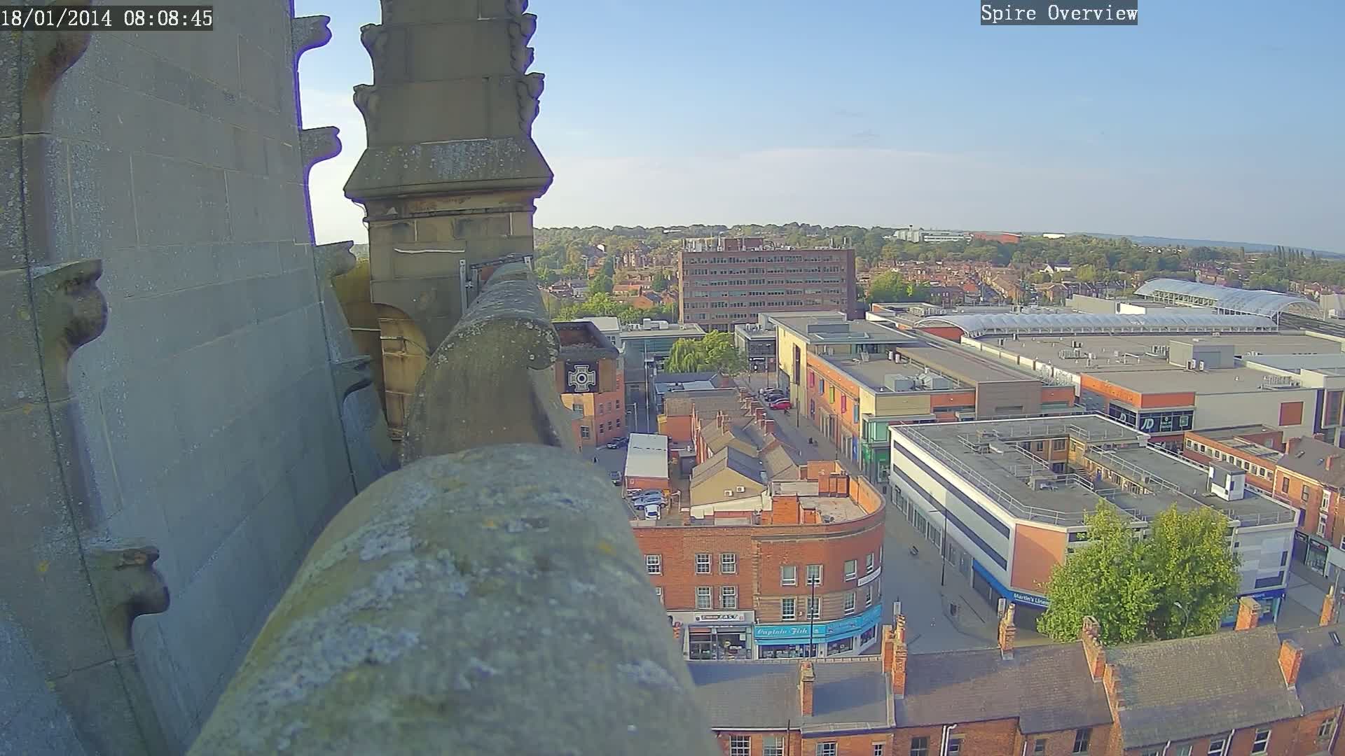 Wakefield City Skyline & Peregrine Life Project Live Cam - Wakefield, West Yorkshire, Yorkshire and the Humber, England, United Kingdom