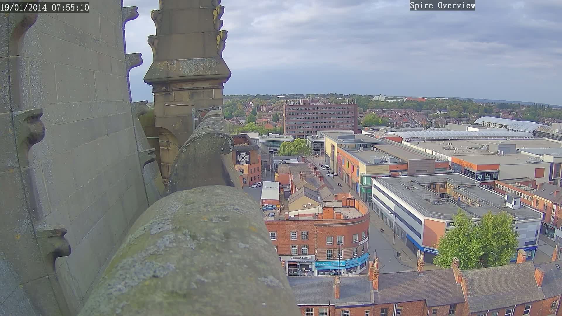 Wakefield City Skyline & Peregrine Life Project Live Cam - Wakefield, West Yorkshire, Yorkshire and the Humber, England, United Kingdom