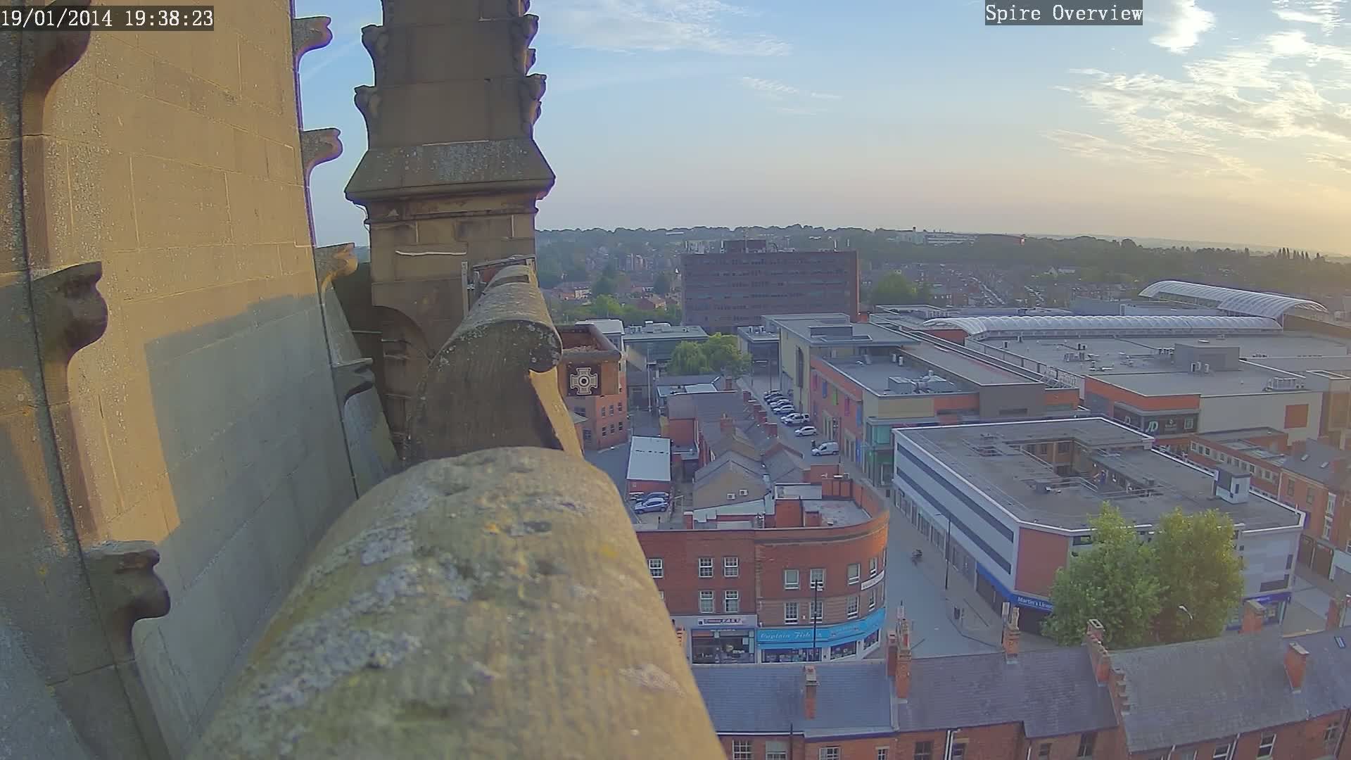 Wakefield City Skyline & Peregrine Life Project Live Cam - Wakefield, West Yorkshire, Yorkshire and the Humber, England, United Kingdom