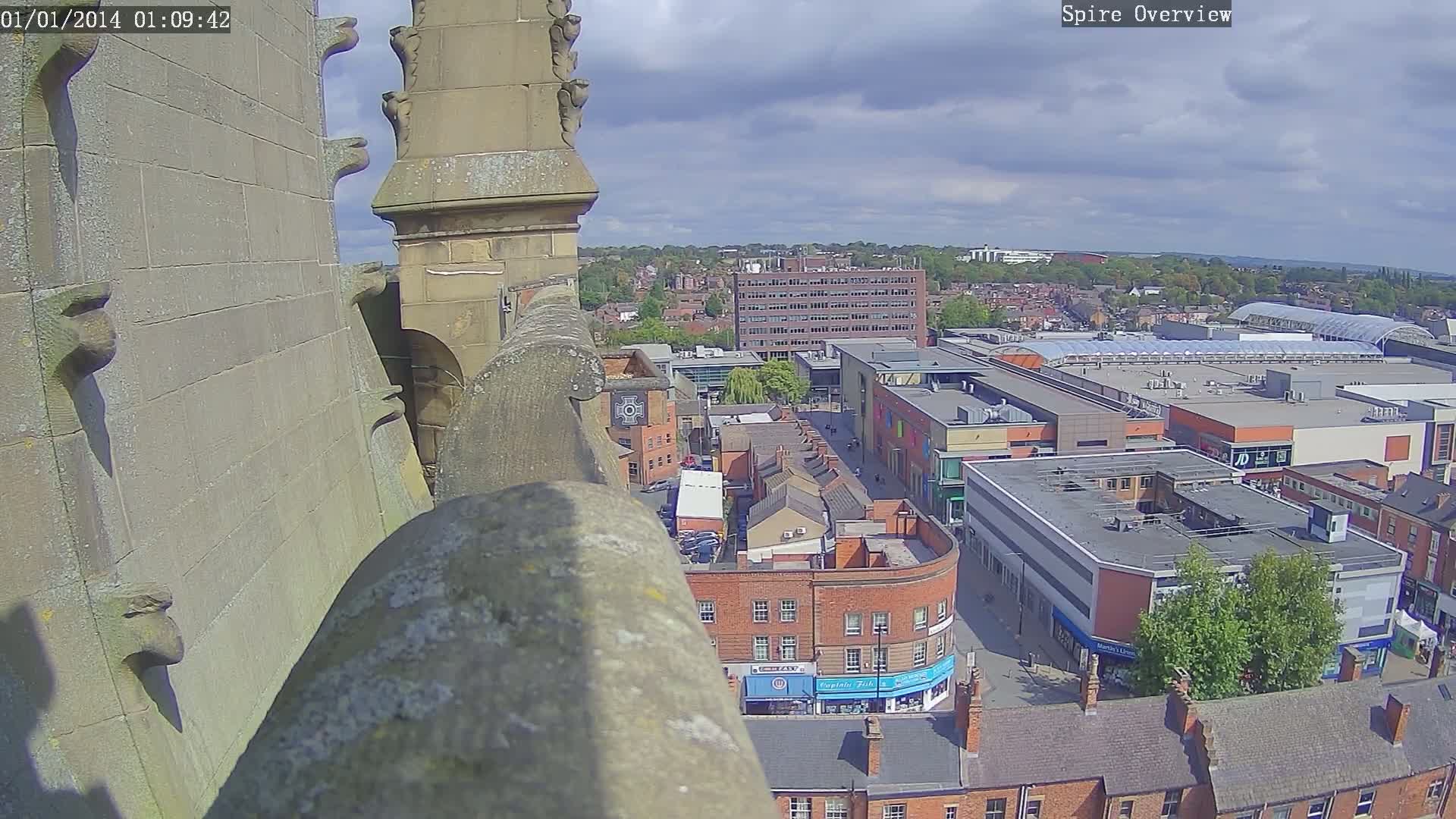 Wakefield City Skyline & Peregrine Life Project Live Cam - Wakefield, West Yorkshire, Yorkshire and the Humber, England, United Kingdom