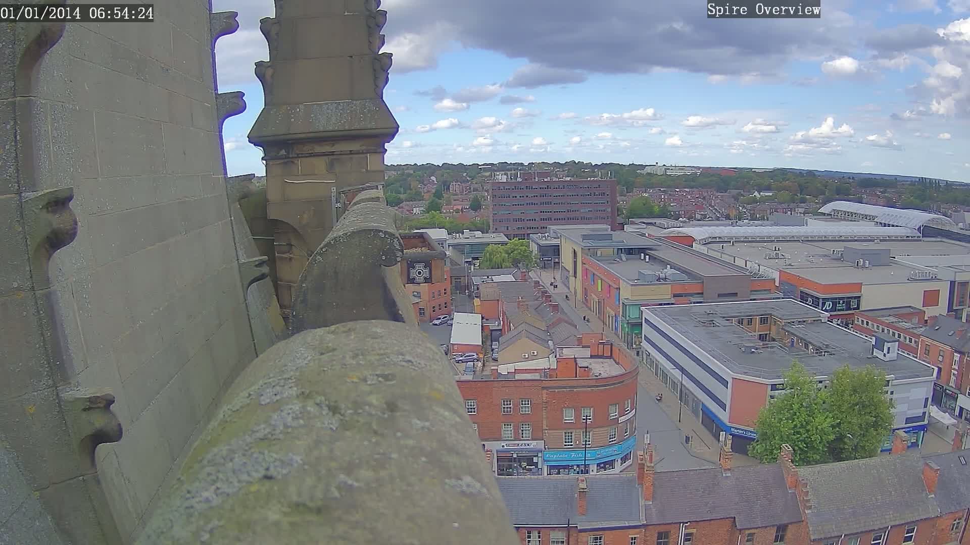 Wakefield City Skyline & Peregrine Life Project Live Cam - Wakefield, West Yorkshire, Yorkshire and the Humber, England, United Kingdom