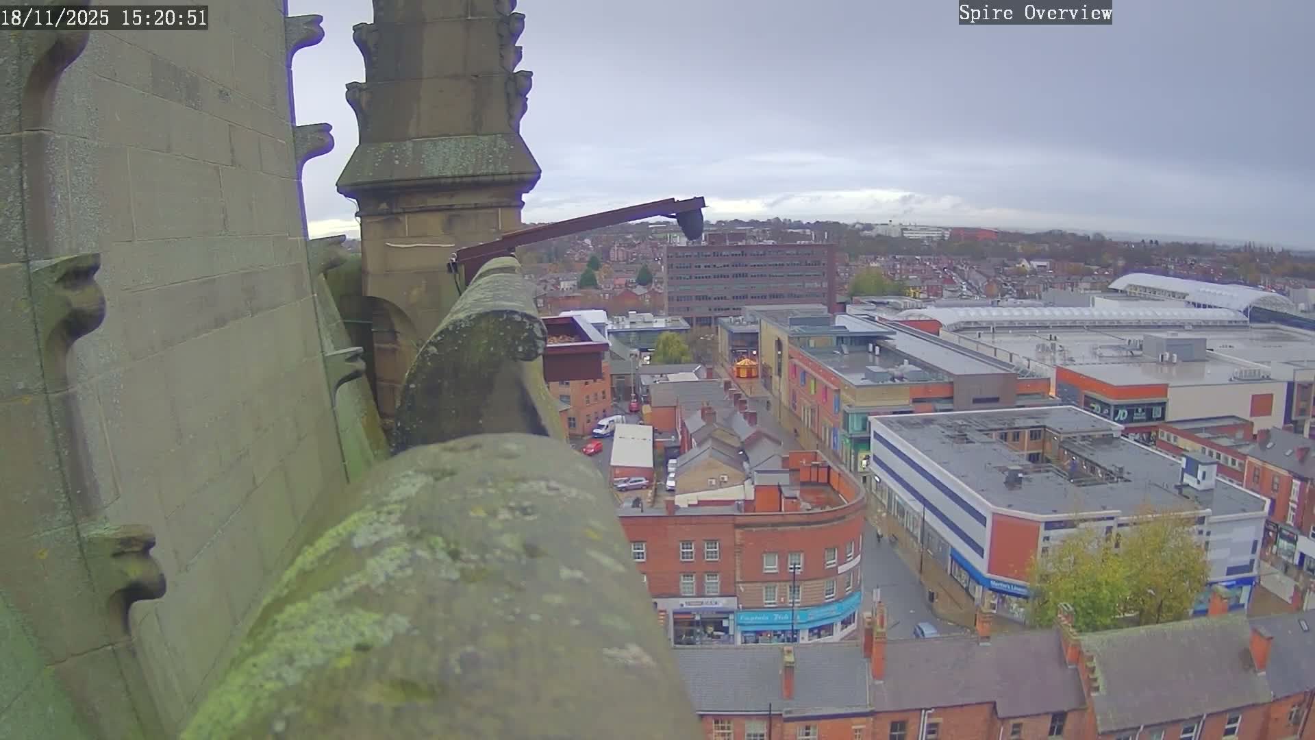 Wakefield City Skyline & Peregrine Life Project Live Cam - Wakefield, West Yorkshire, Yorkshire and the Humber, England, United Kingdom