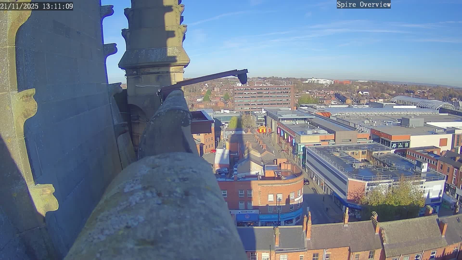 Wakefield City Skyline & Peregrine Life Project Live Cam - Wakefield, West Yorkshire, Yorkshire and the Humber, England, United Kingdom