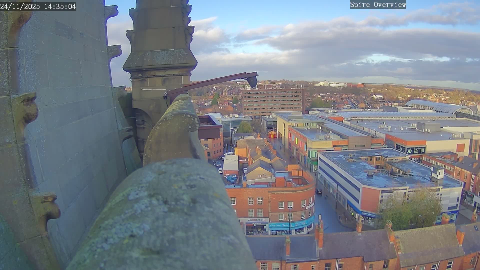 Wakefield City Skyline & Peregrine Life Project Live Cam - Wakefield, West Yorkshire, Yorkshire and the Humber, England, United Kingdom