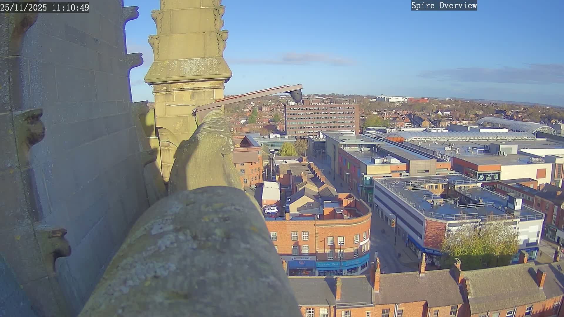 Wakefield City Skyline & Peregrine Life Project Live Cam - Wakefield, West Yorkshire, Yorkshire and the Humber, England, United Kingdom