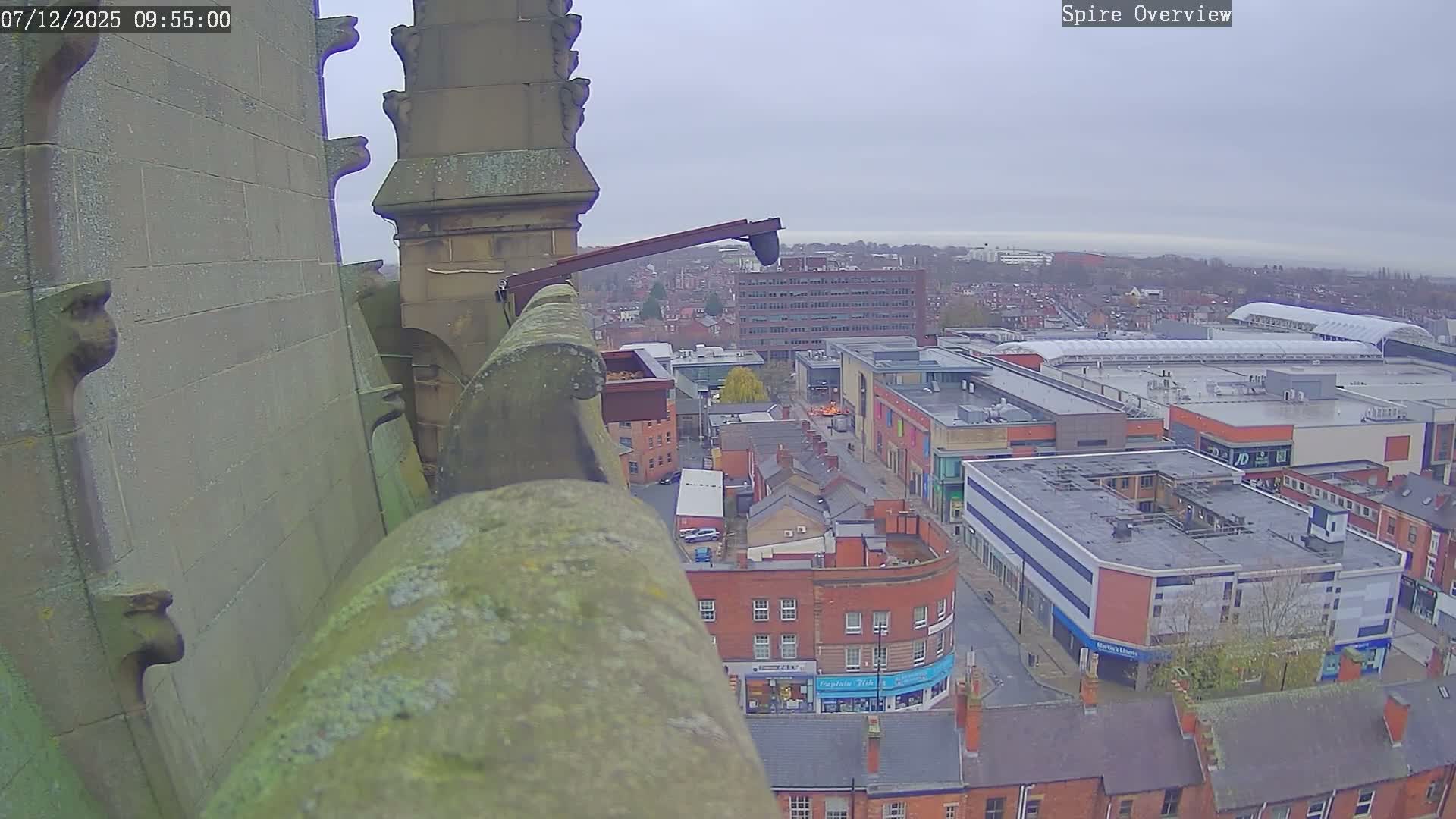 Wakefield City Skyline & Peregrine Life Project Live Cam - Wakefield, West Yorkshire, Yorkshire and the Humber, England, United Kingdom