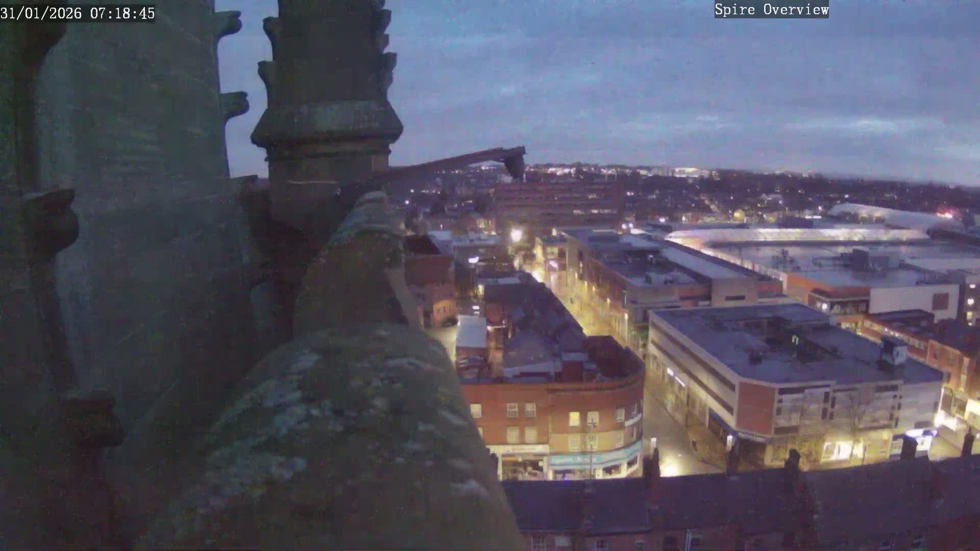 Wakefield City Skyline & Peregrine Life Project Live Cam - Wakefield, West Yorkshire, Yorkshire and the Humber, England, United Kingdom