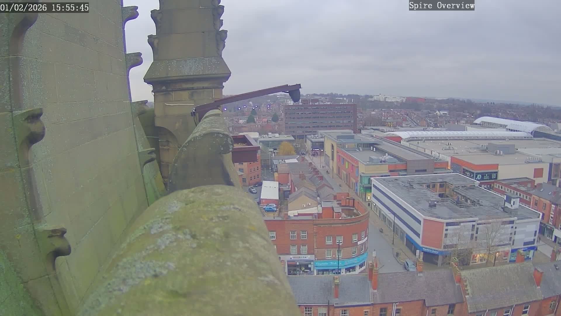 Wakefield City Skyline & Peregrine Life Project Live Cam - Wakefield, West Yorkshire, Yorkshire and the Humber, England, United Kingdom